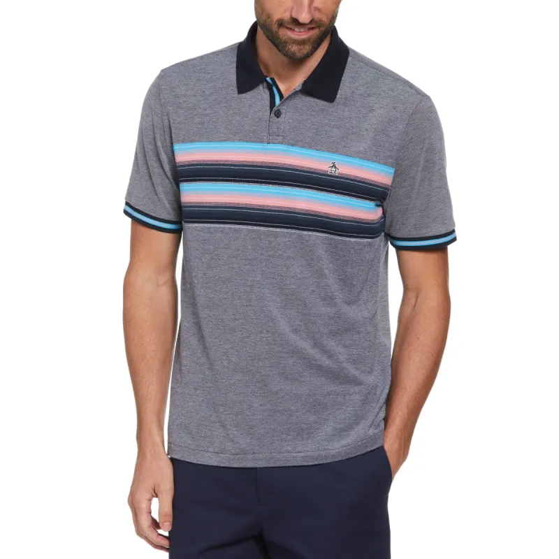 Birdseye Pique Coolmax® Stripe Polo made by Original Penguin