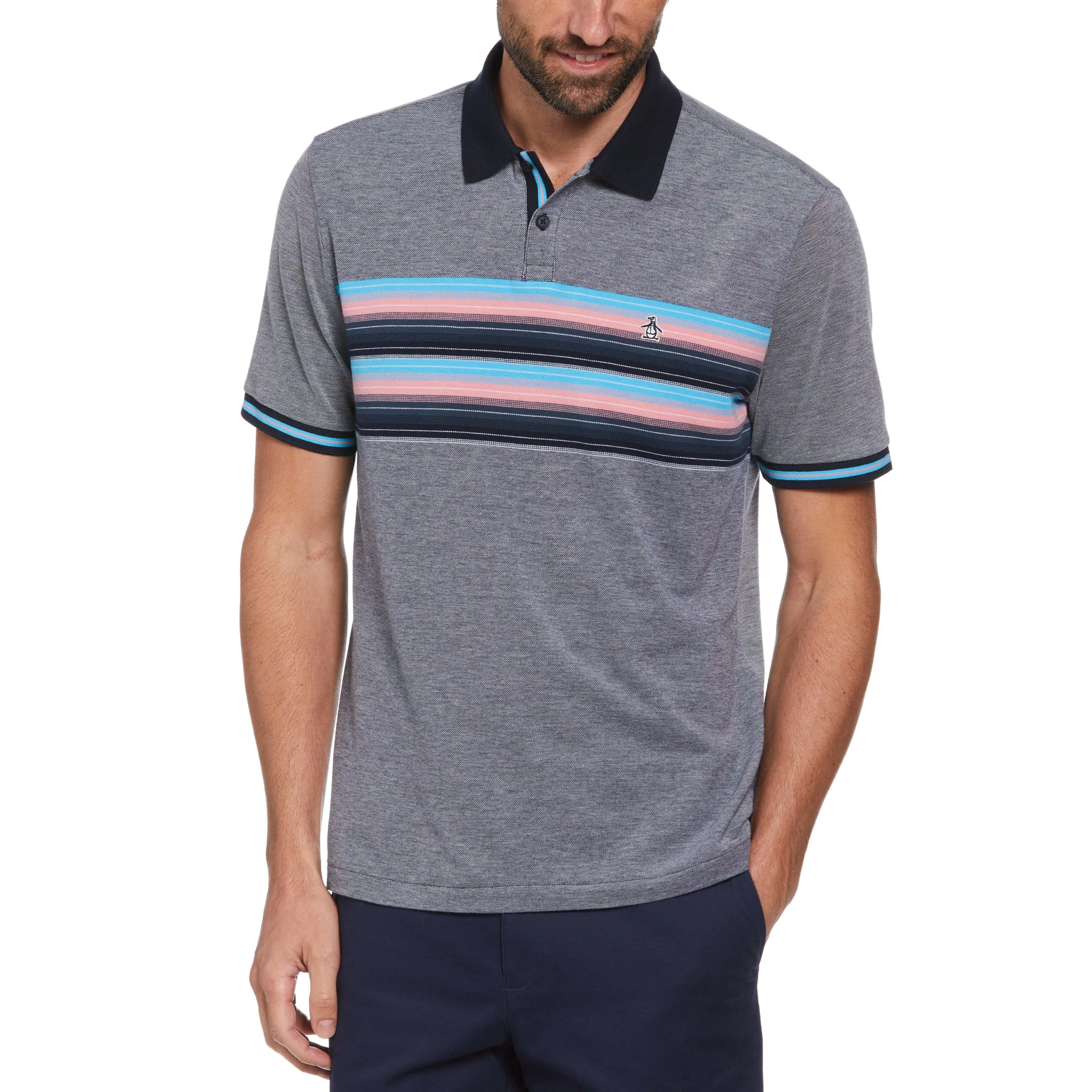 Birdseye Pique Coolmax® Stripe Polo sold by Original Penguin