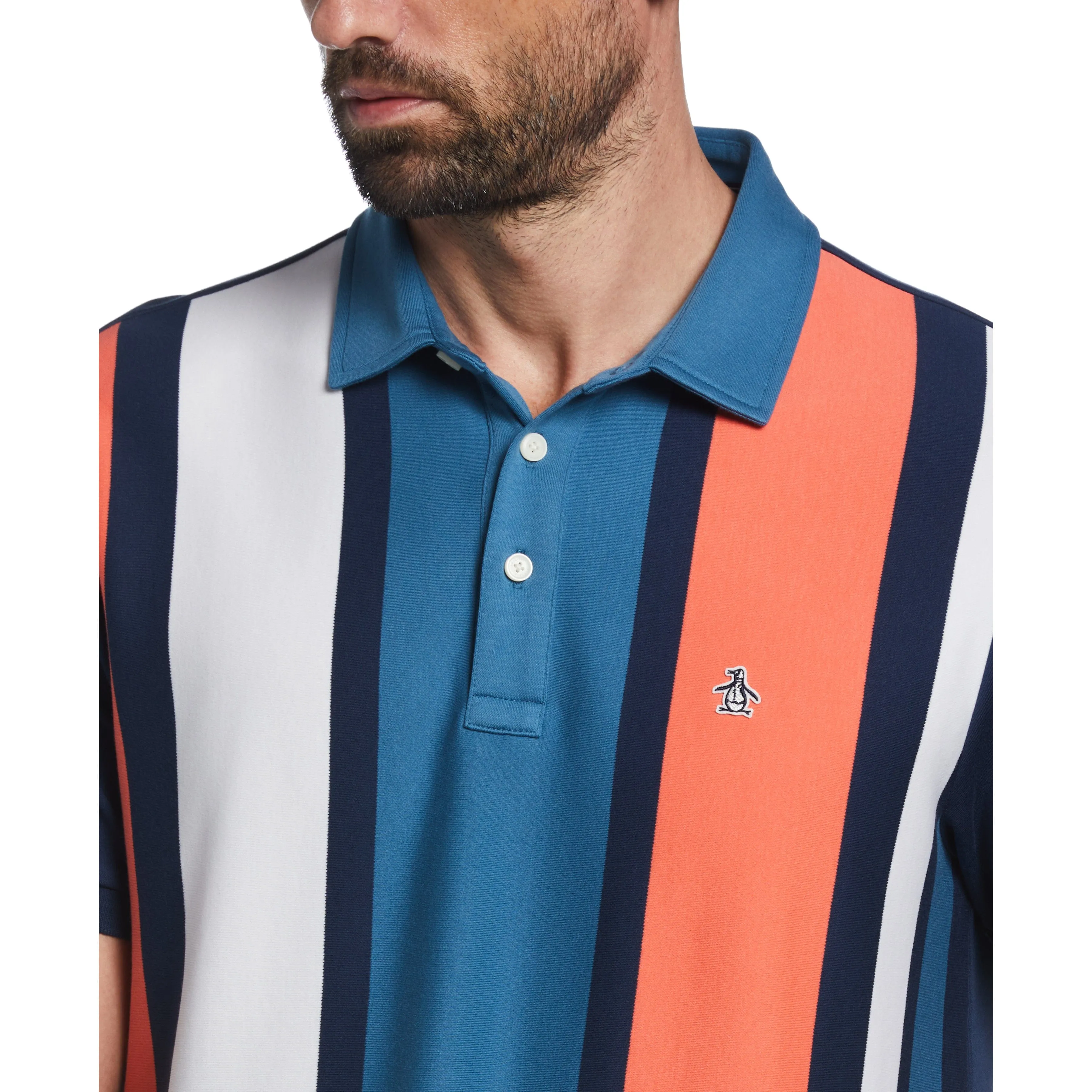 Cotton Interlock Vertical Stripe Polo sold by Original Penguin product image thumbnail 3