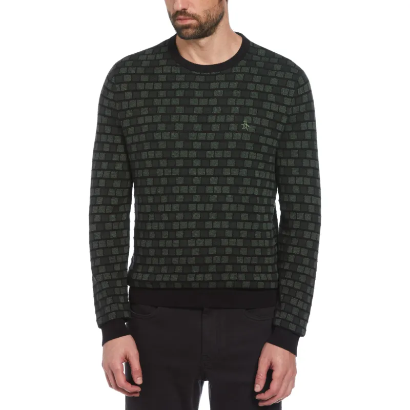 Jacquard Check Sweater sold by Original Penguin