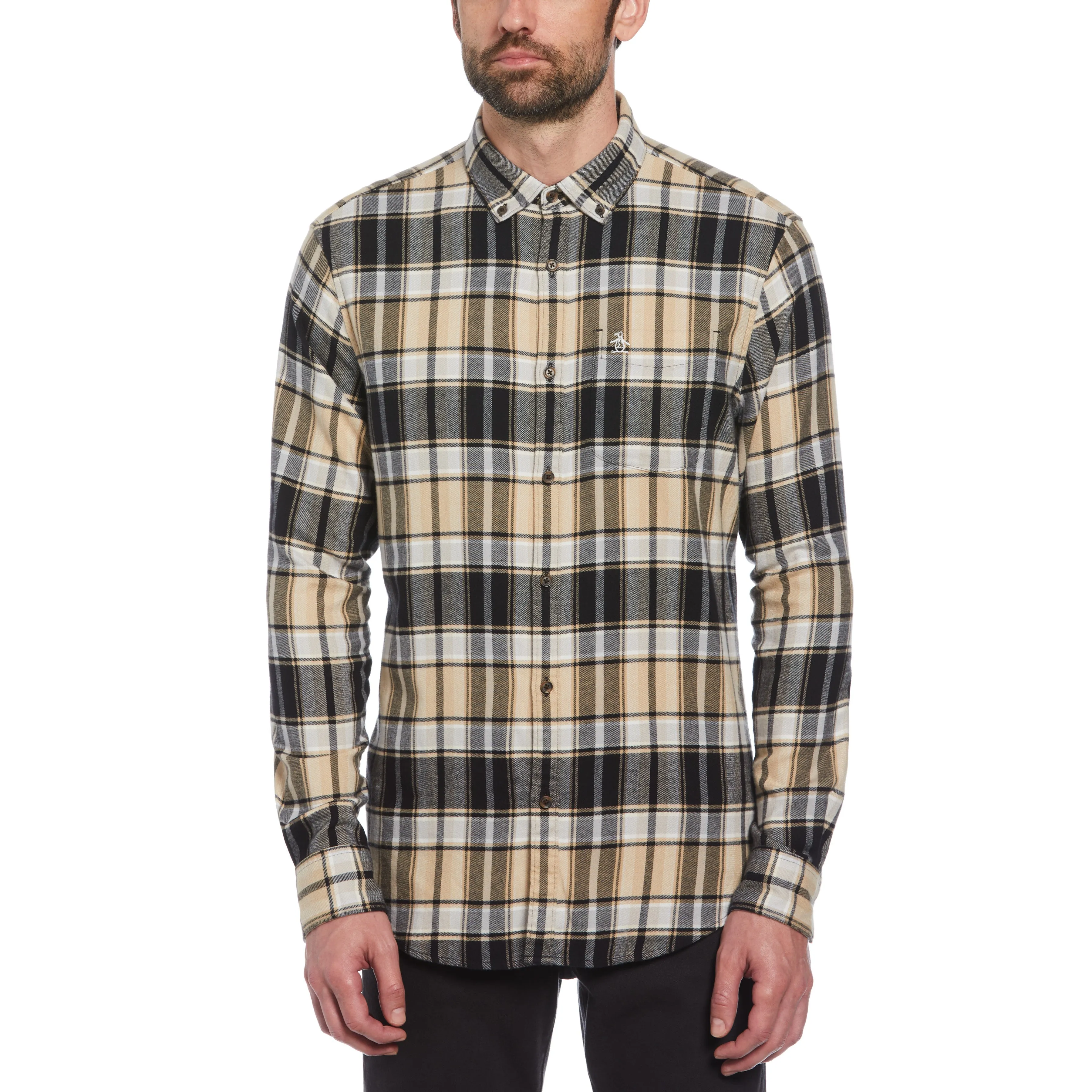 EcoVero™ Blend Plaid Flannel Shirt sold by Original Penguin
