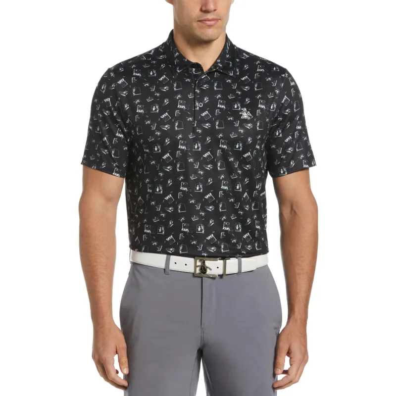 Retro Arcade Print Golf Polo sold by Original Penguin