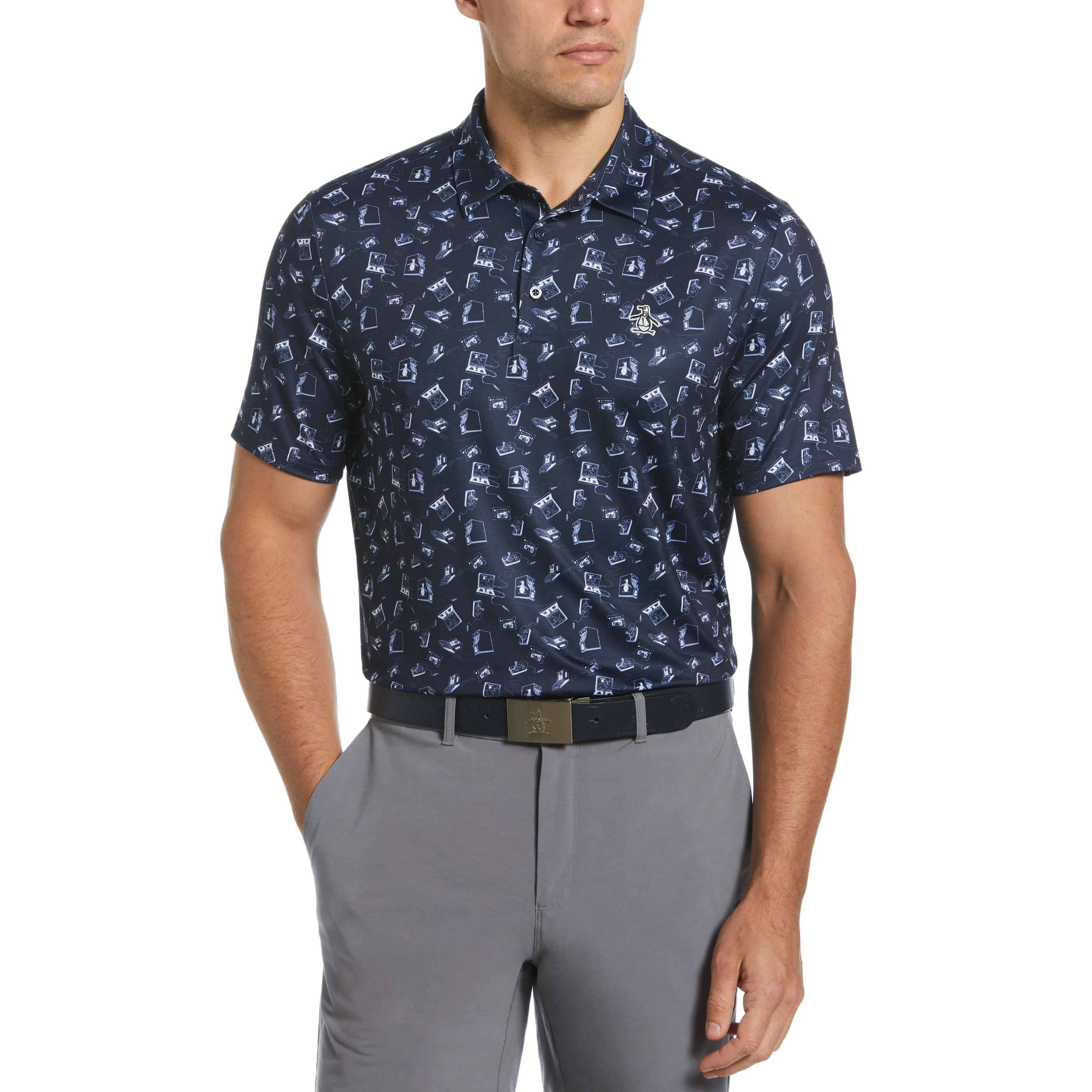 Retro Arcade Print Golf Polo sold by Original Penguin