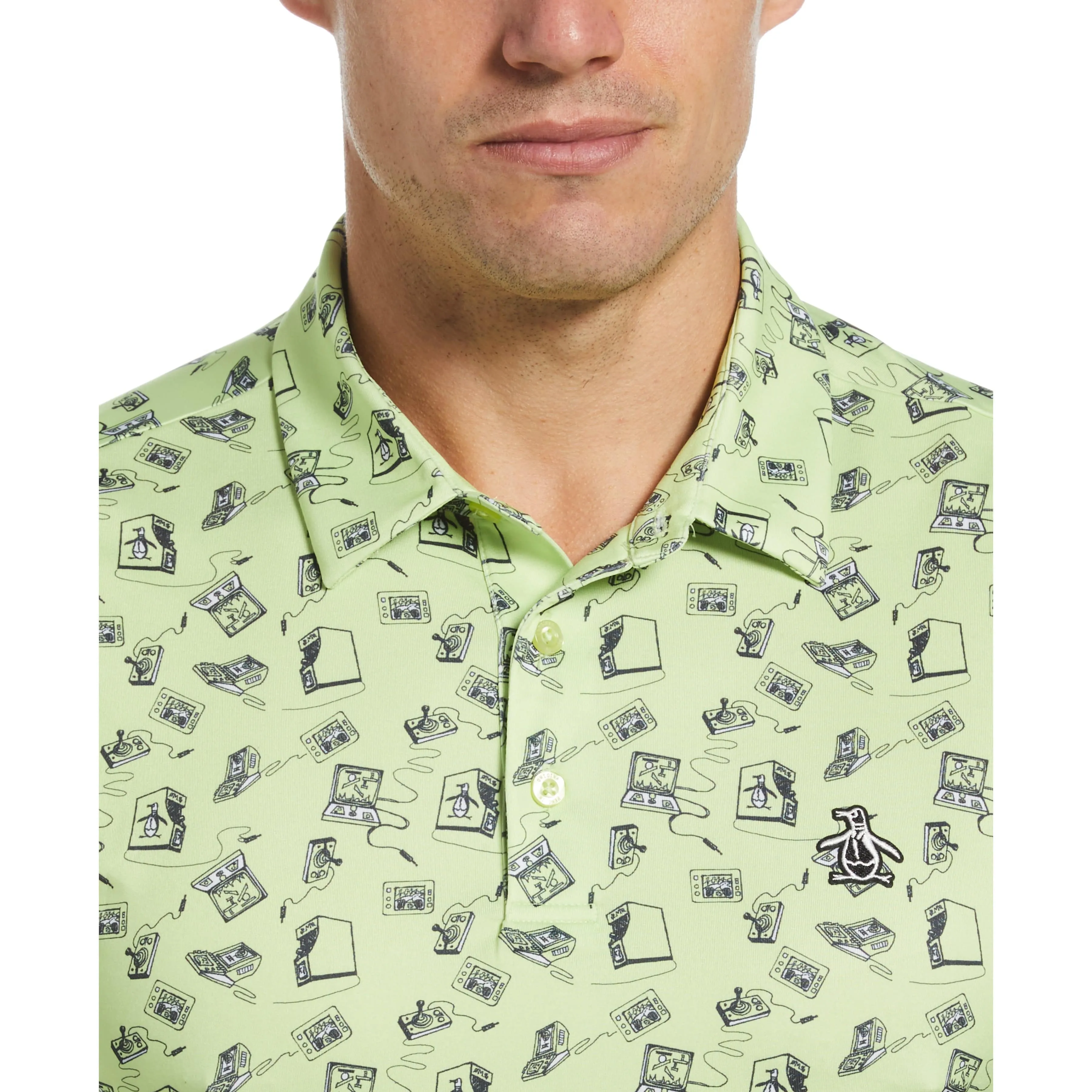 Retro Arcade Print Golf Polo sold by Original Penguin product image thumbnail 3