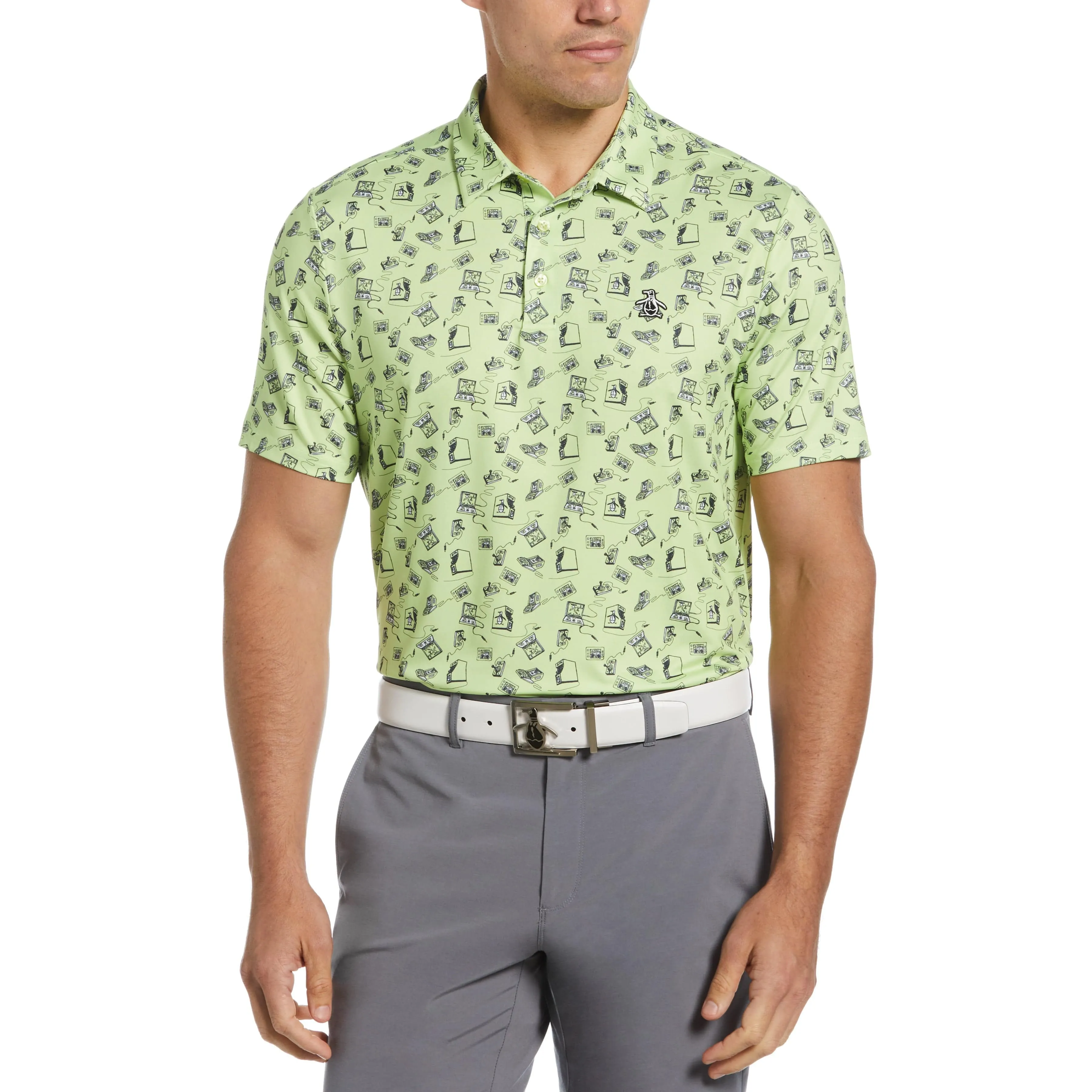 Retro Arcade Print Golf Polo sold by Original Penguin
