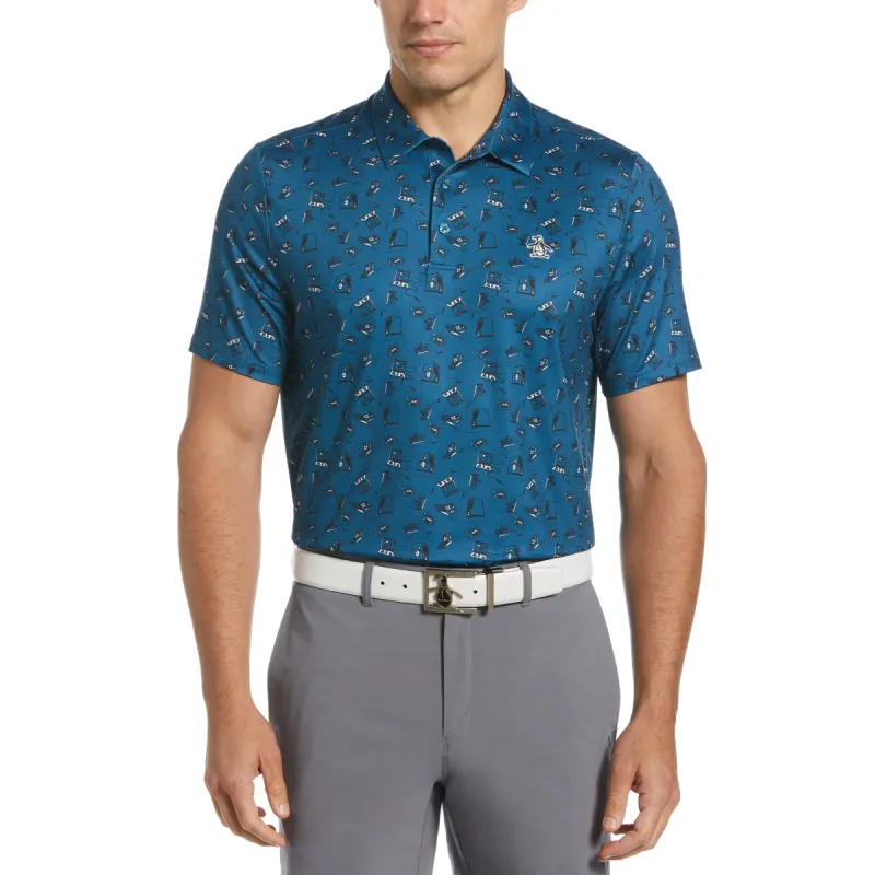 Retro Arcade Print Golf Polo sold by Original Penguin