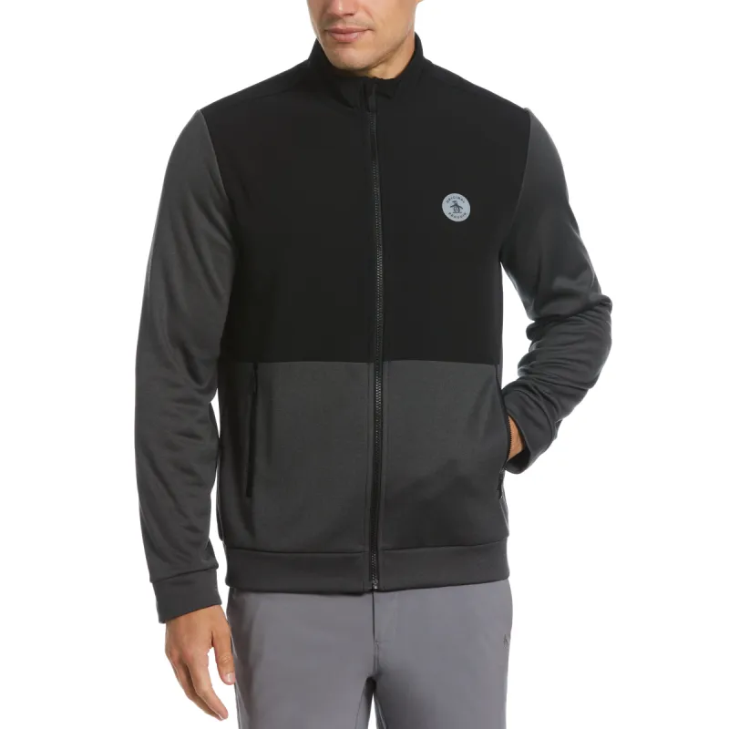 Color Block Fleece Full Zip Golf Jacket sold by Original Penguin