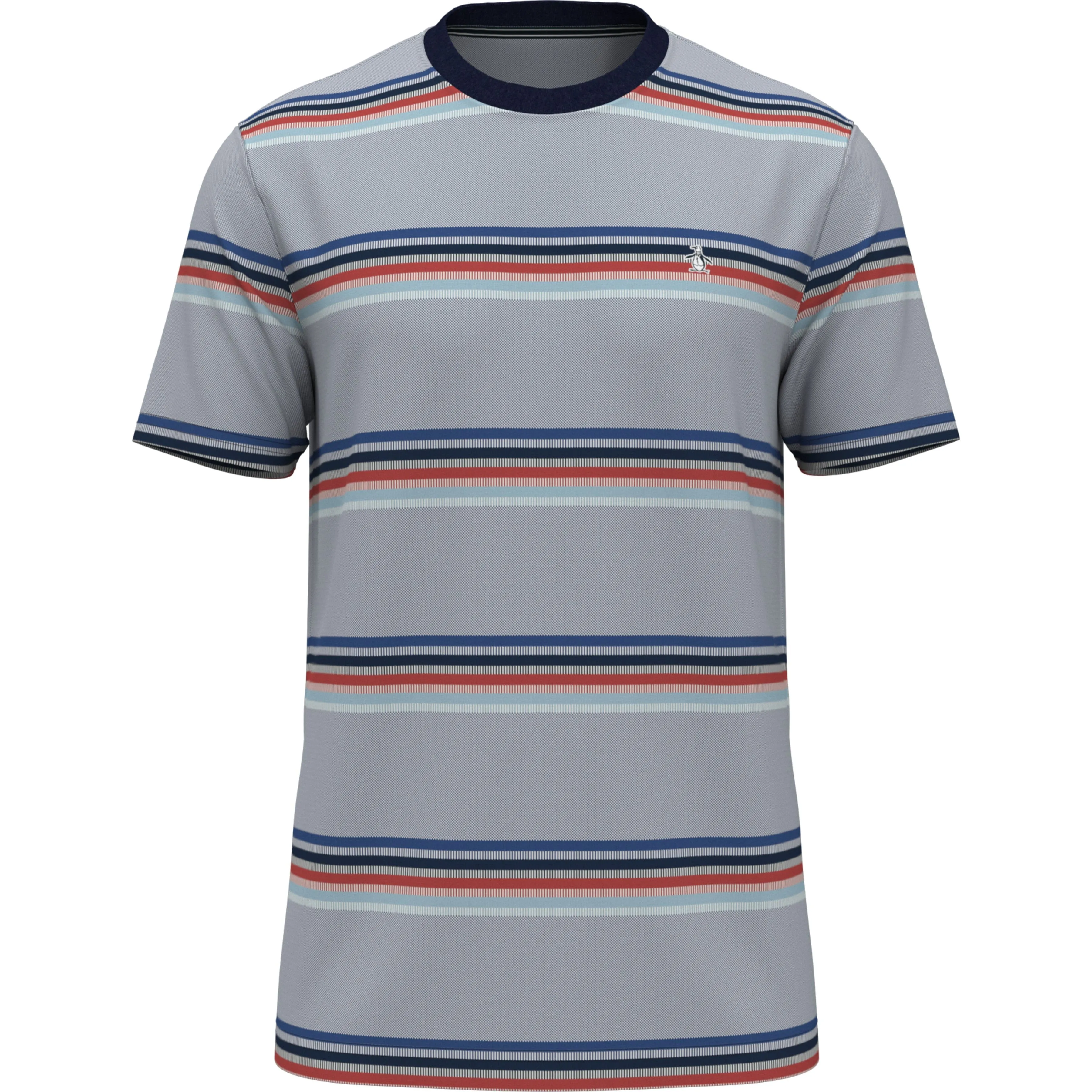 Birdseye Pique Engineered Stripe Tee sold by Original Penguin
