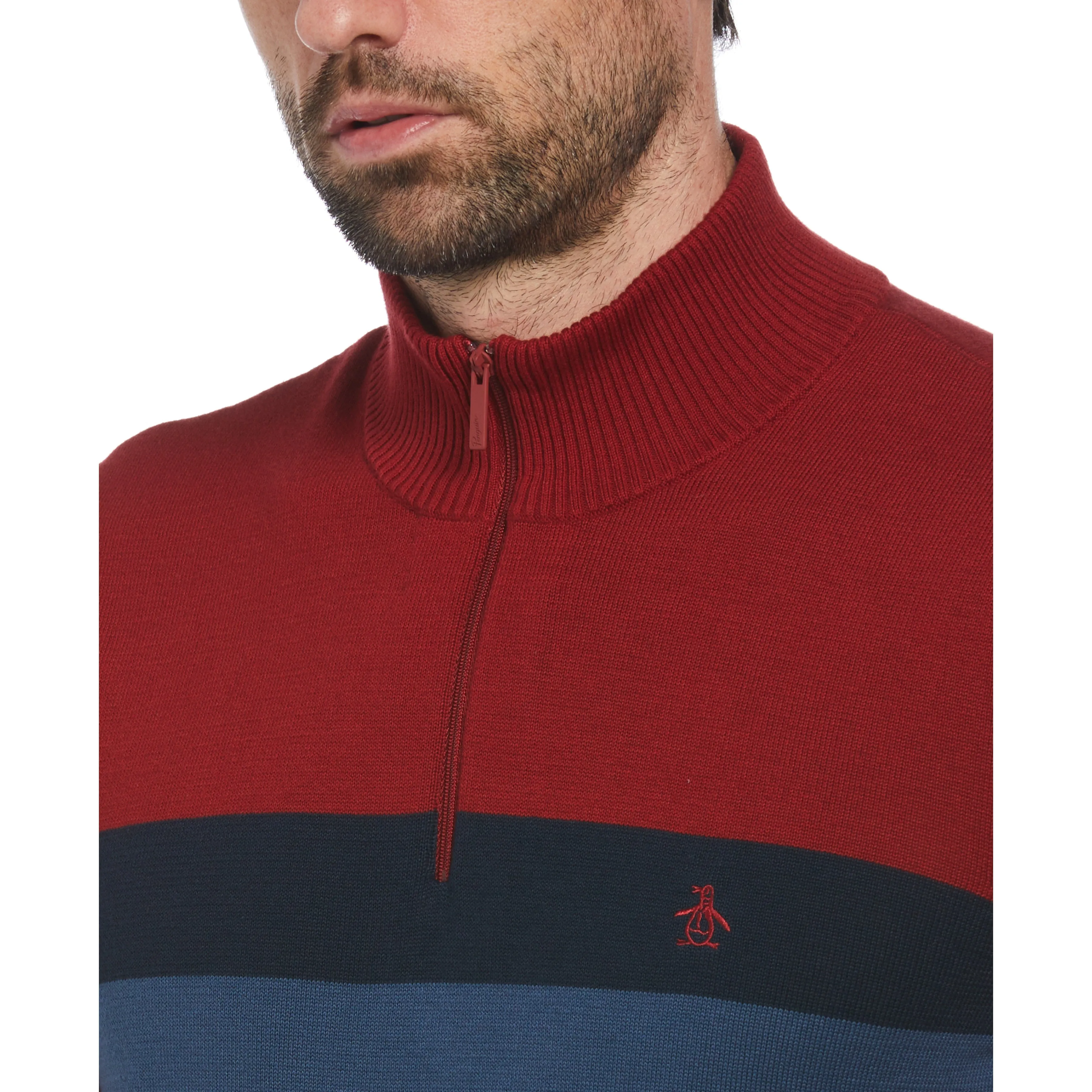Color Block 1/4 Zip Sweater sold by Original Penguin product image thumbnail 3