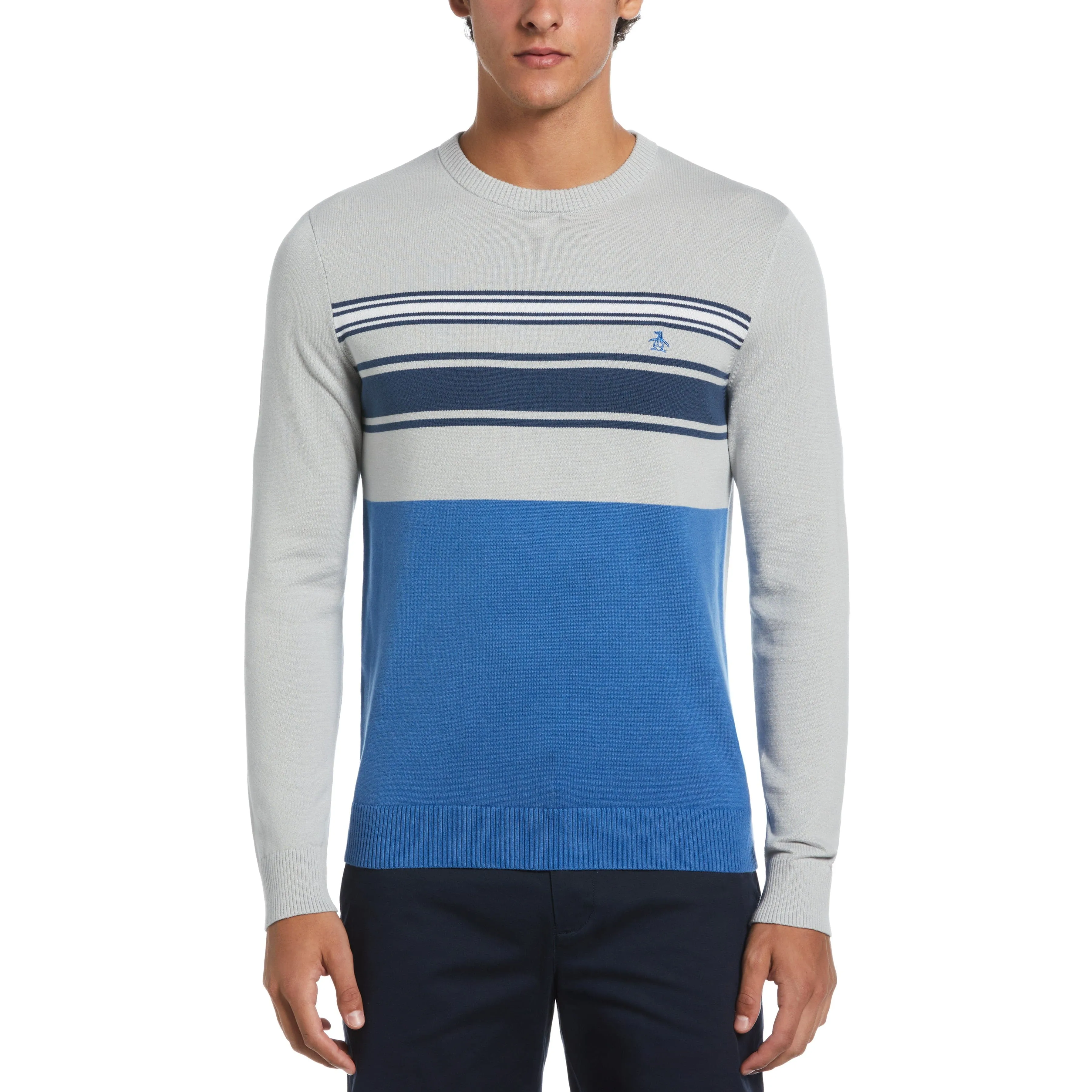Cotton Engineered Stripe Sweater sold by Original Penguin