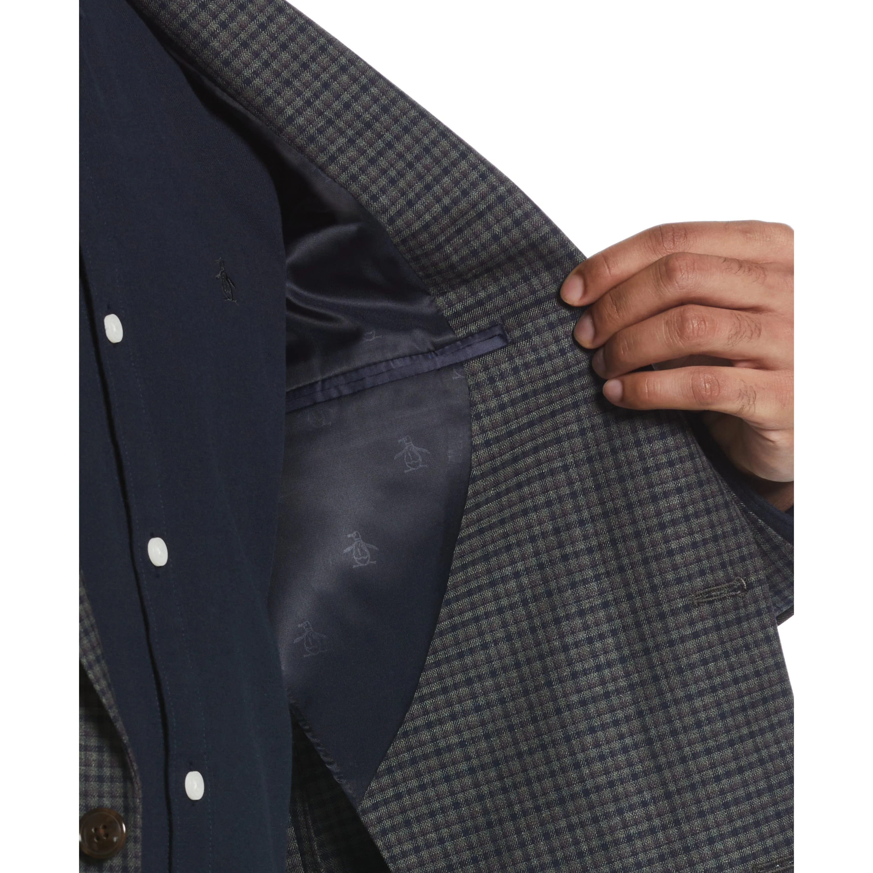 Slim Fit Mini Plaid Sport Coat sold by Original Penguin product image thumbnail 3