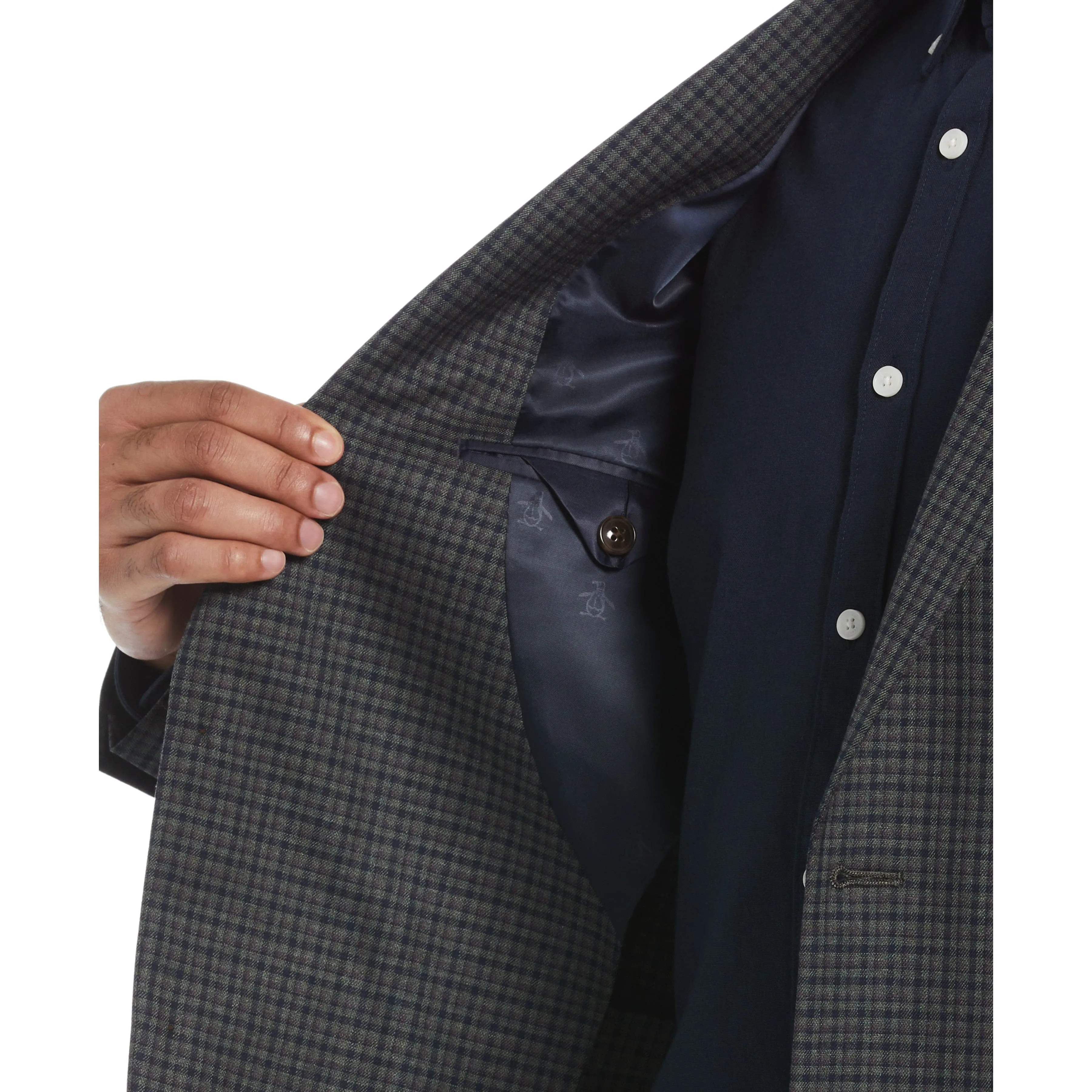 Slim Fit Mini Plaid Sport Coat sold by Original Penguin product image thumbnail 4