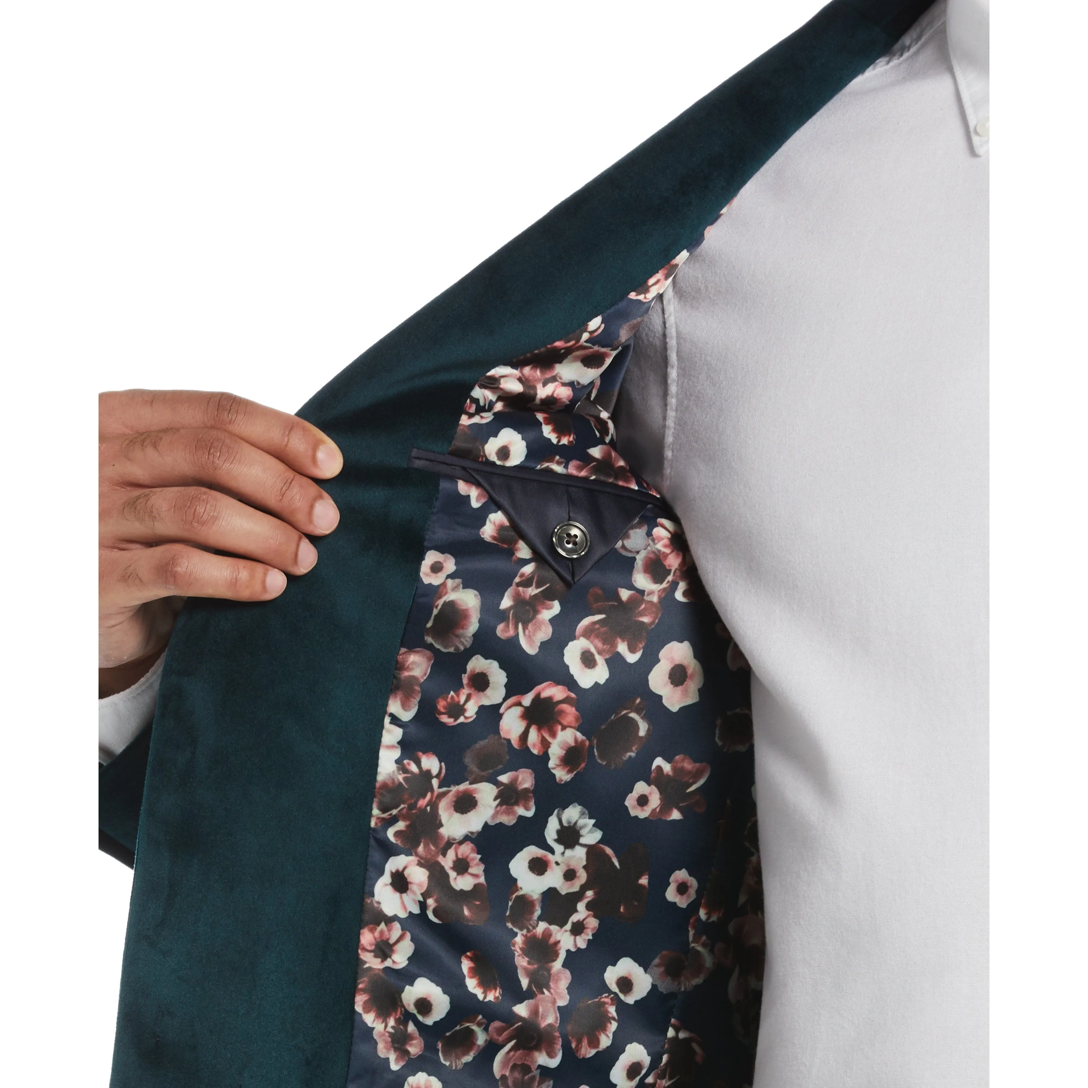 Slim Fit Dark Teal Velvet Sport Coat sold by Original Penguin product image thumbnail 4