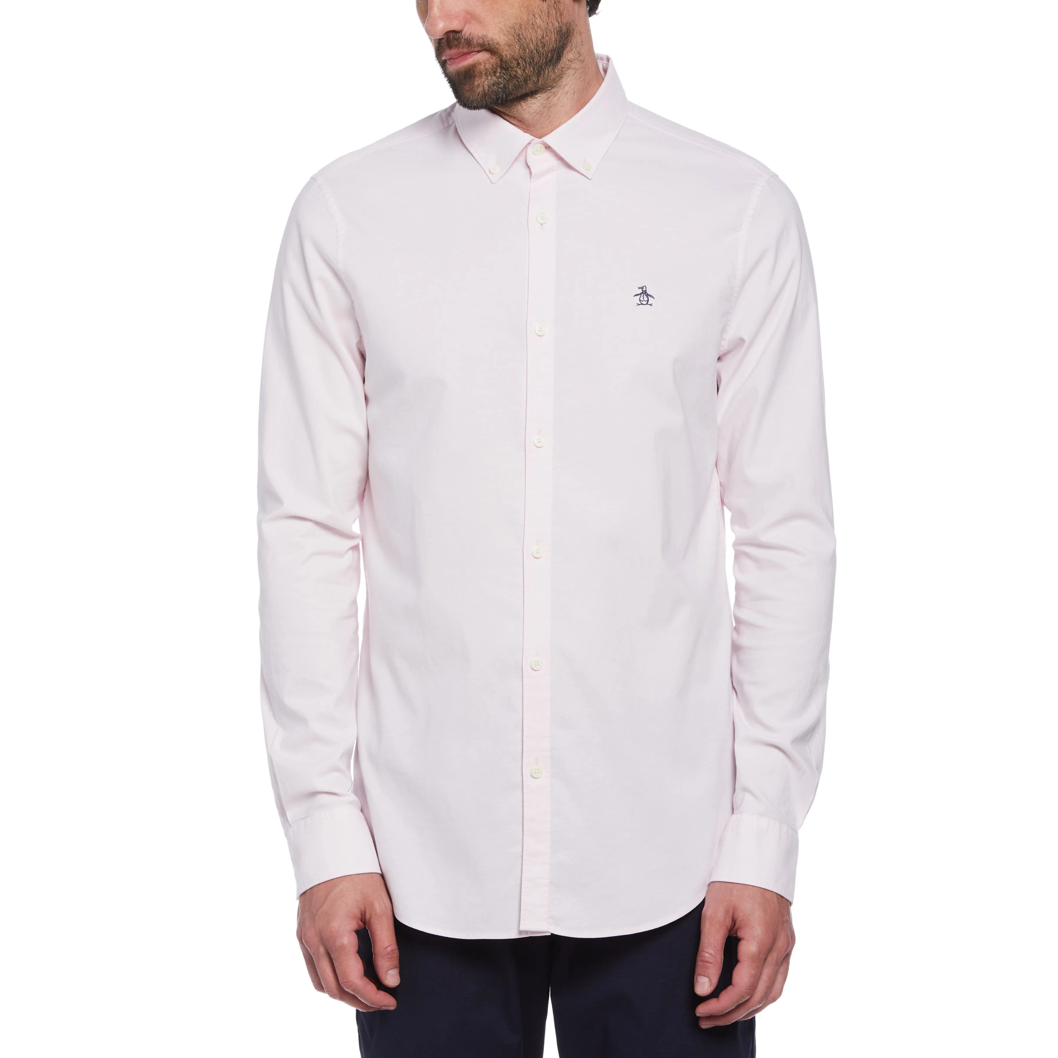 EcoVero™ Oxford Long Sleeve Shirt sold by Original Penguin