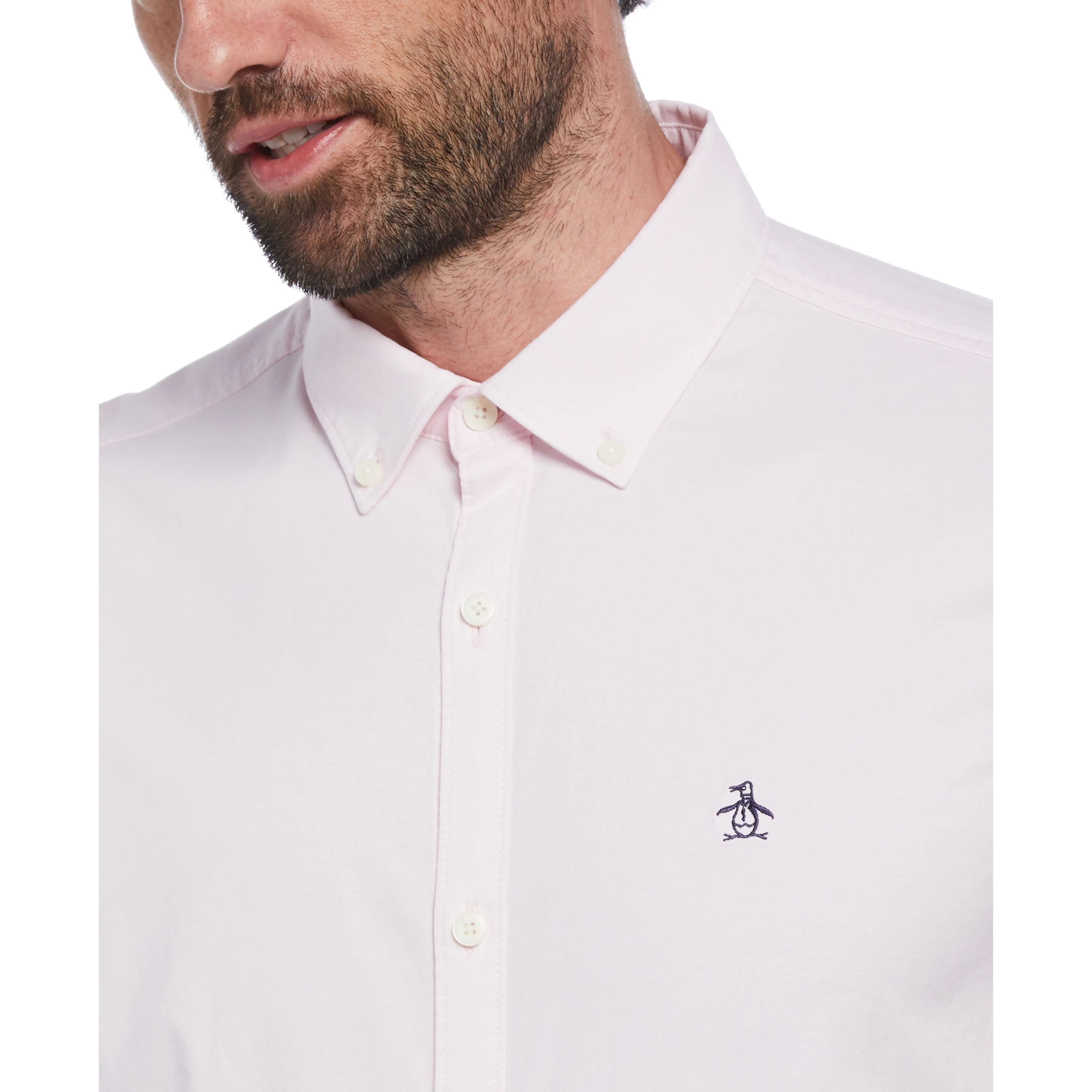EcoVero™ Oxford Long Sleeve Shirt sold by Original Penguin product image thumbnail 3