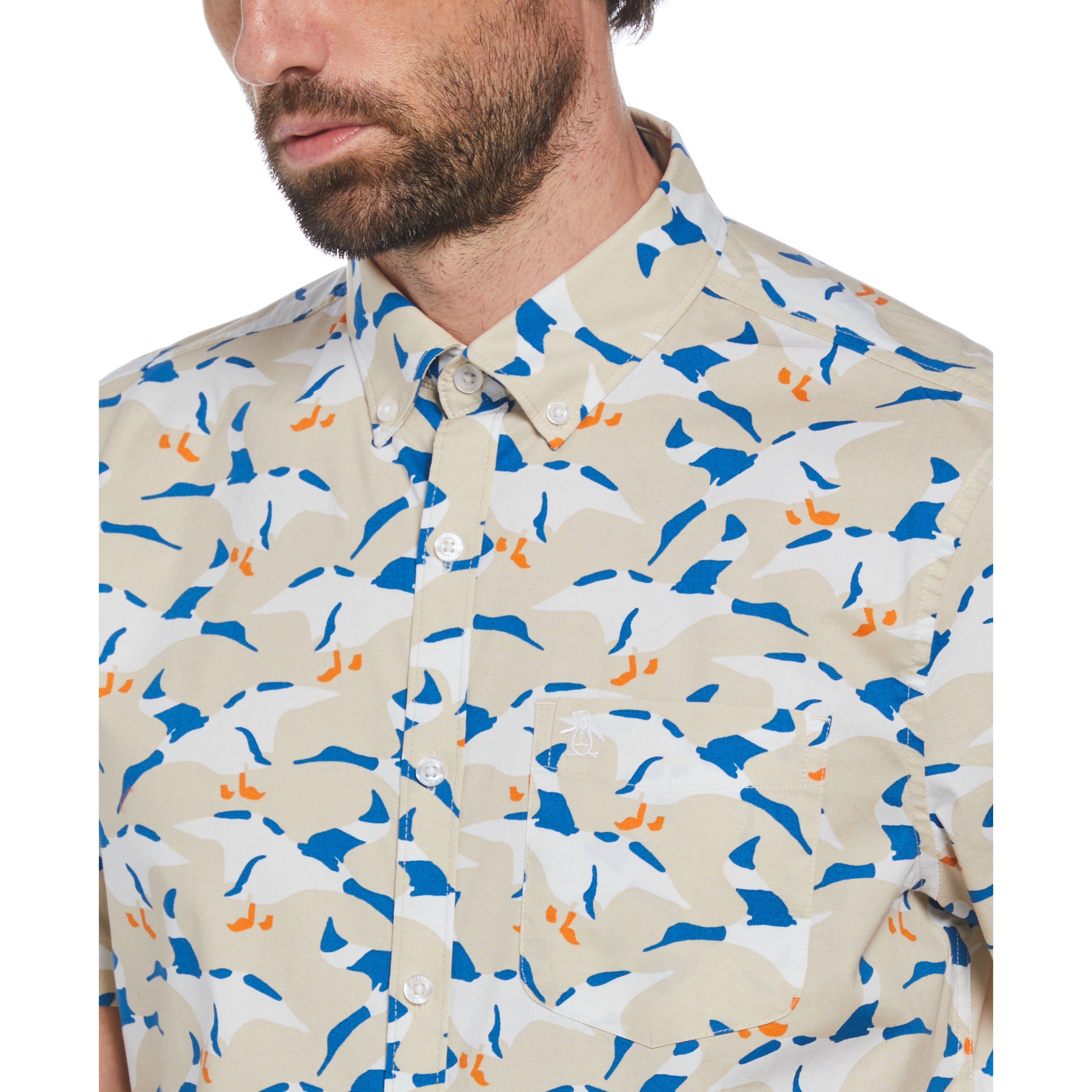 Poplin Bird Print Shirt sold by Original Penguin product image thumbnail 3