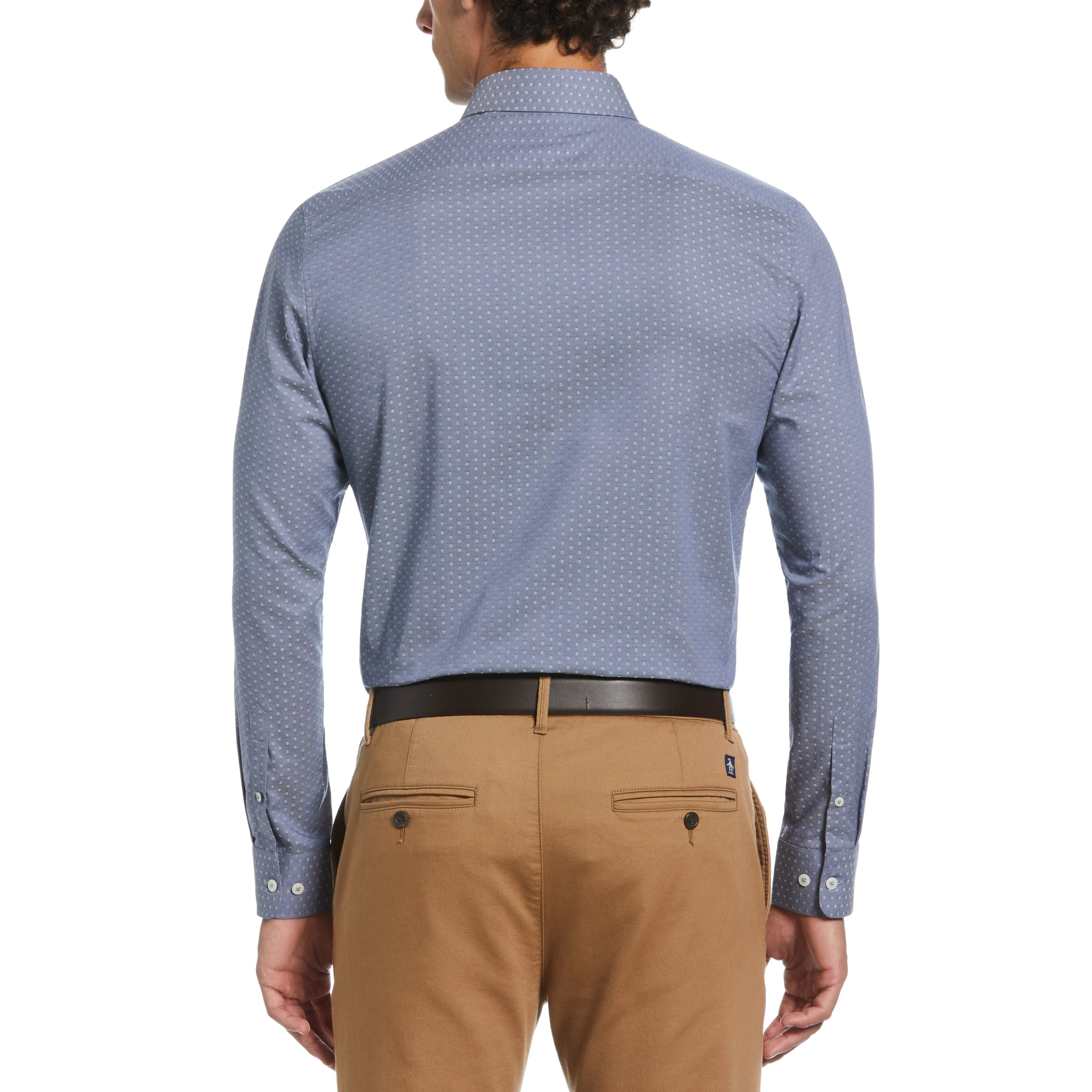 Dobby Chambray Print Dress Shirt sold by Original Penguin product image thumbnail 2