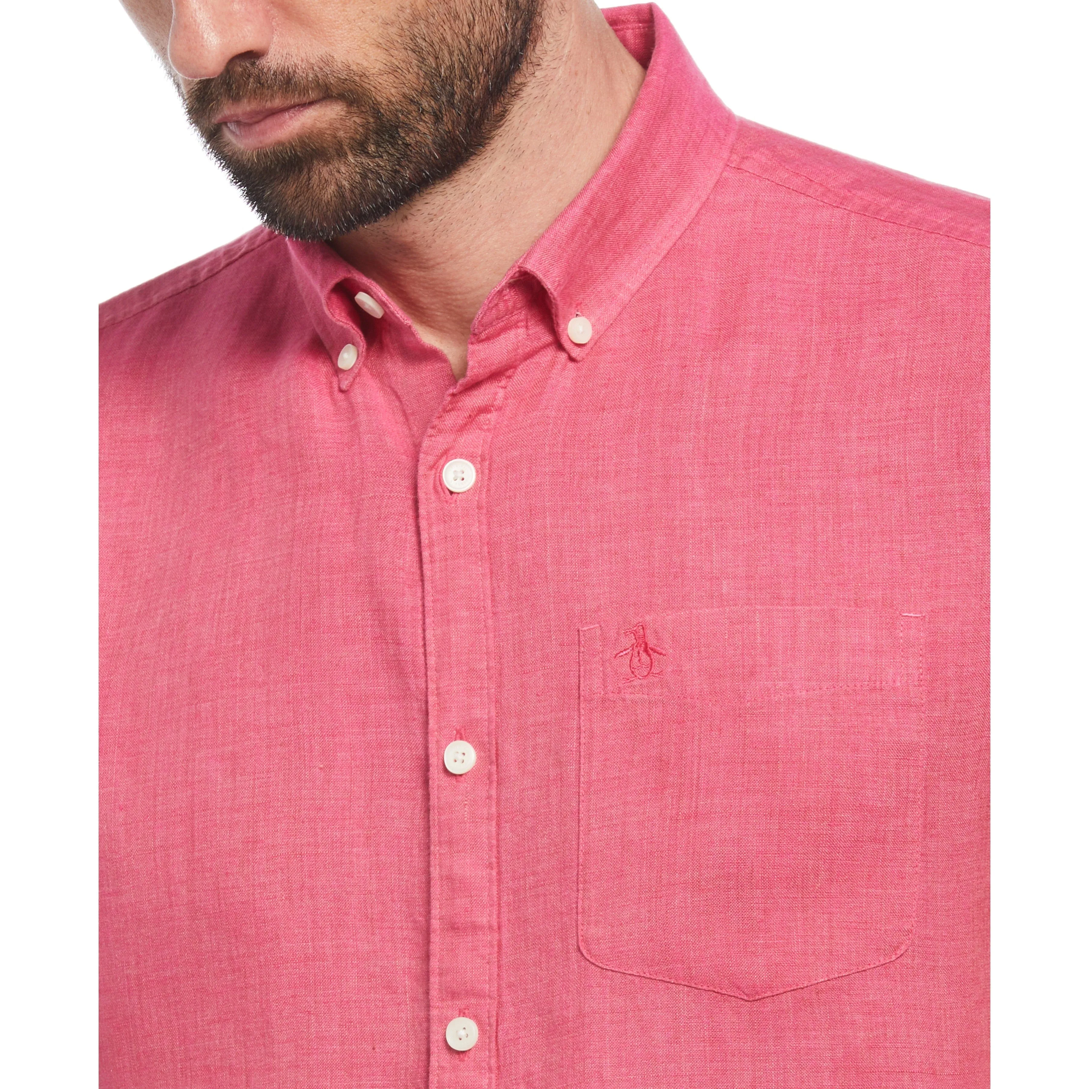 Delave Linen Button-Down Shirt sold by Original Penguin product image thumbnail 3