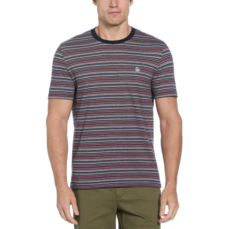 Cotton Jacquard Stripe Tee sold by Original Penguin