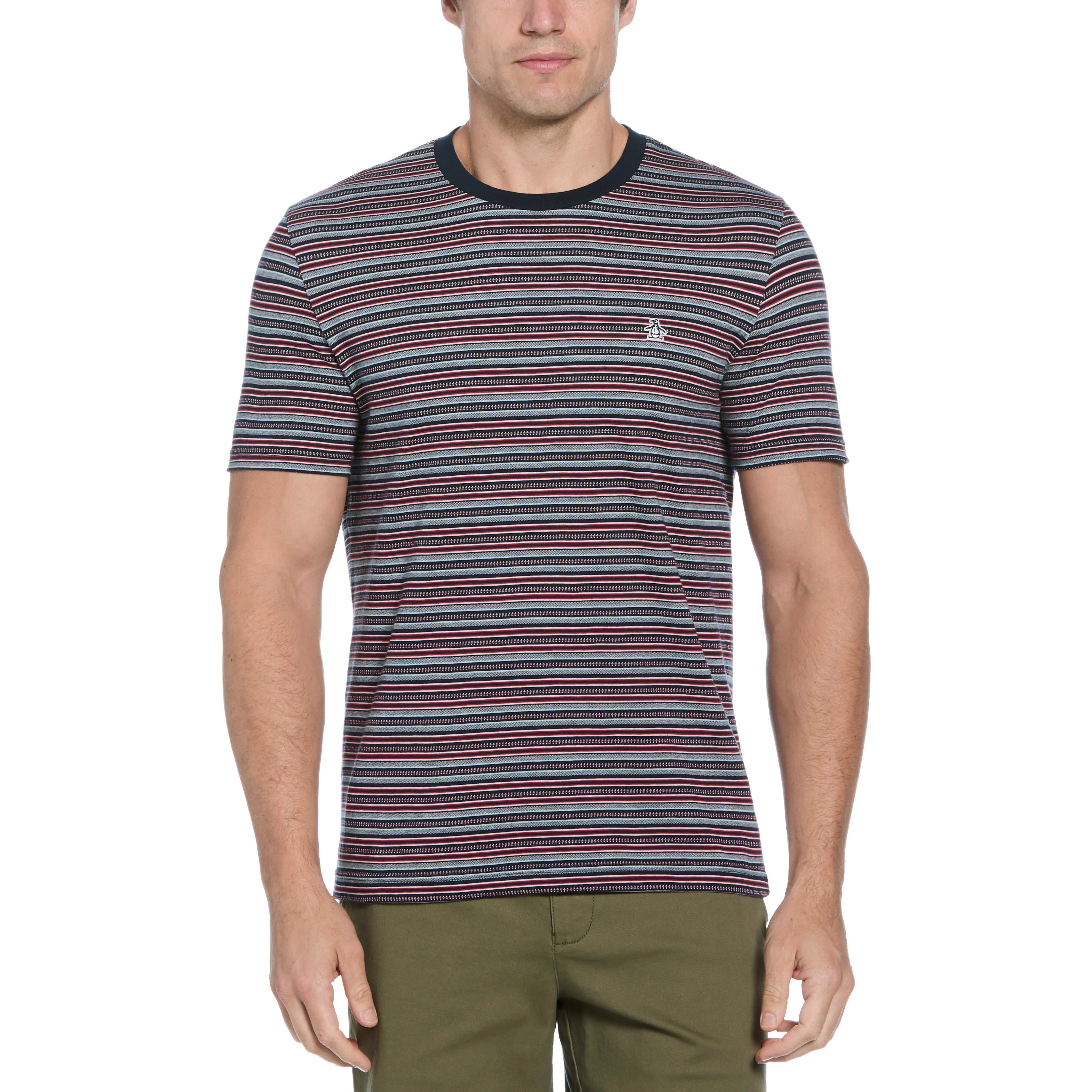 Cotton Jacquard Stripe Tee sold by Original Penguin