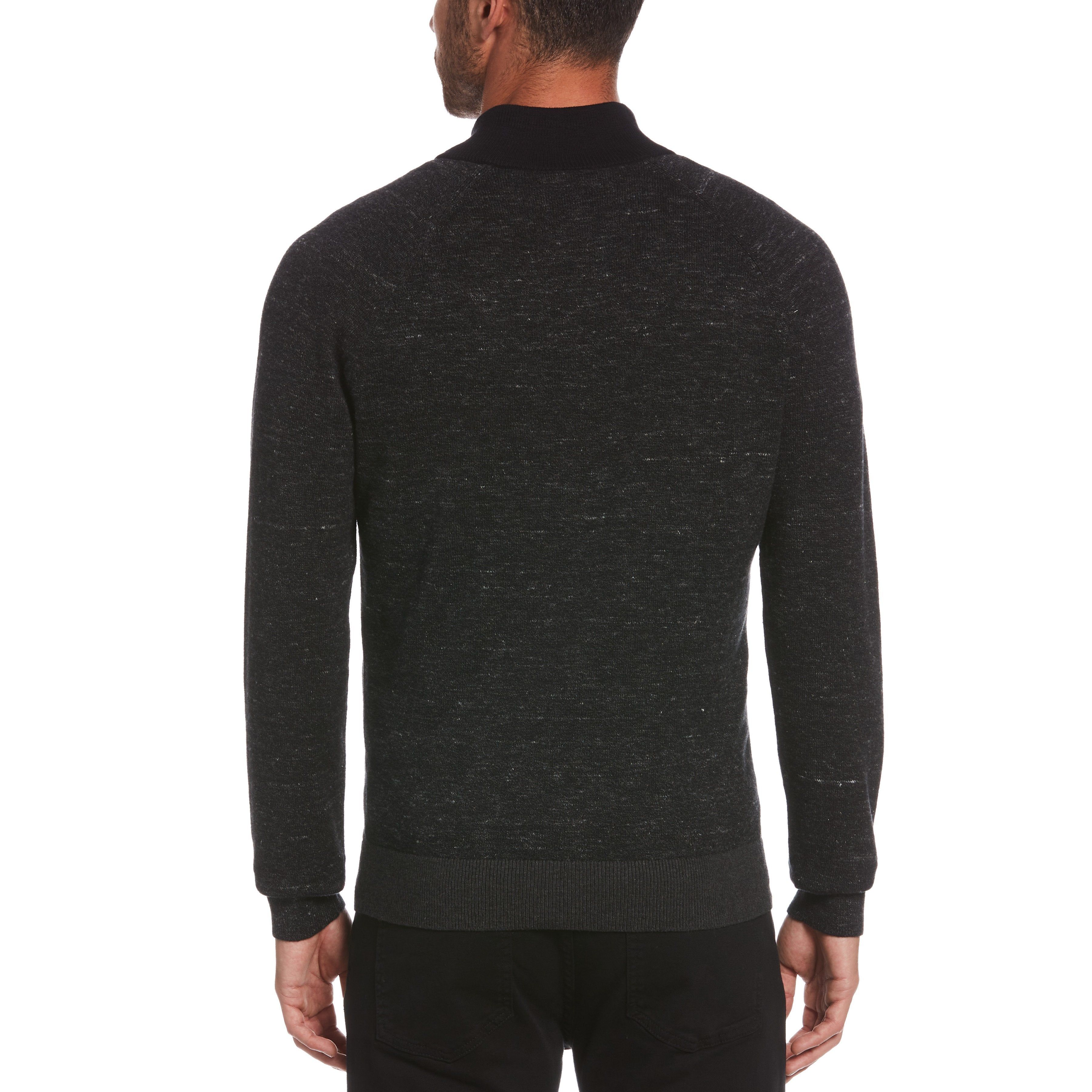 Wool Blend Color Block Quarter Zip Sweater sold by Original Penguin product image thumbnail 2