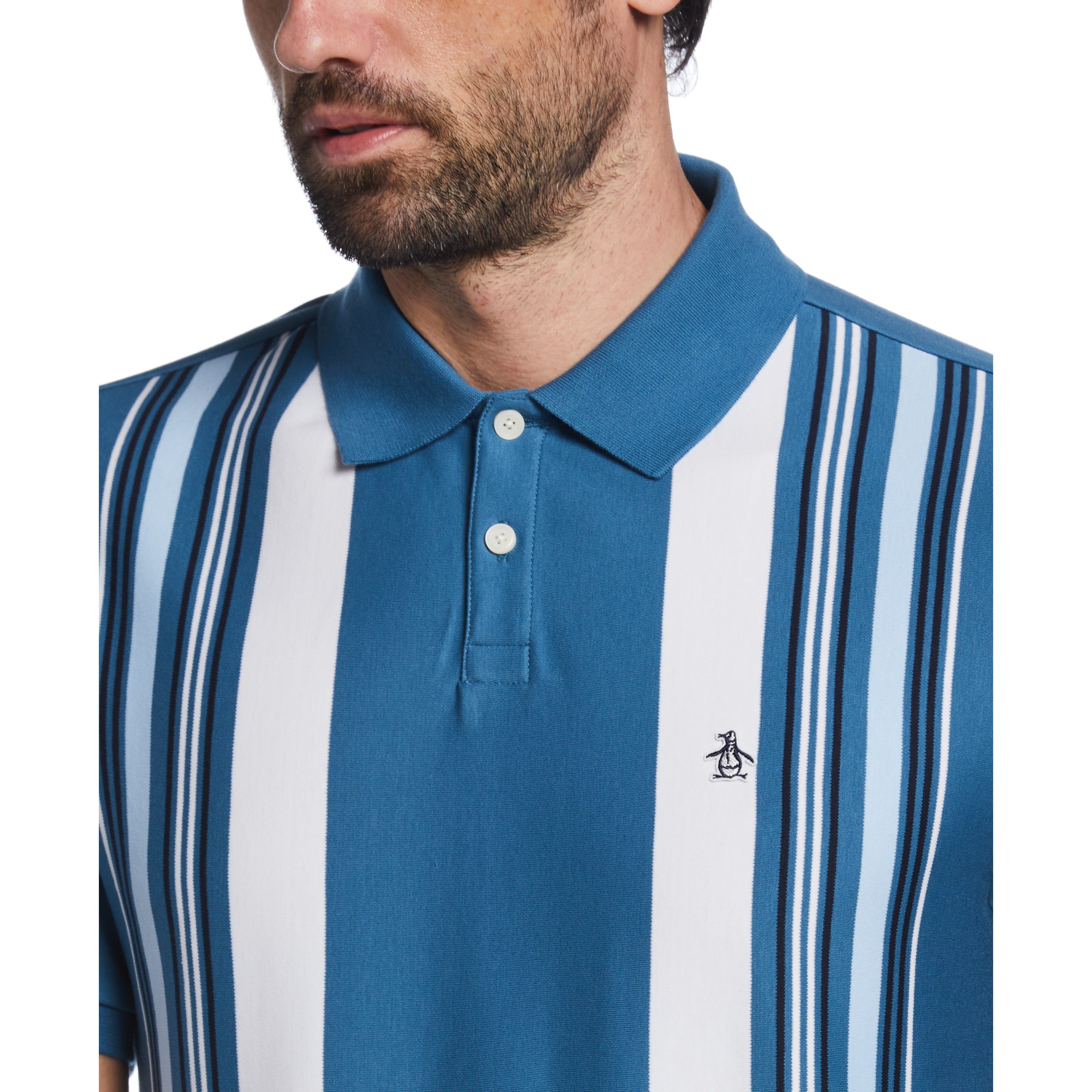 Striped Front Interlock Polo sold by Original Penguin product image thumbnail 3