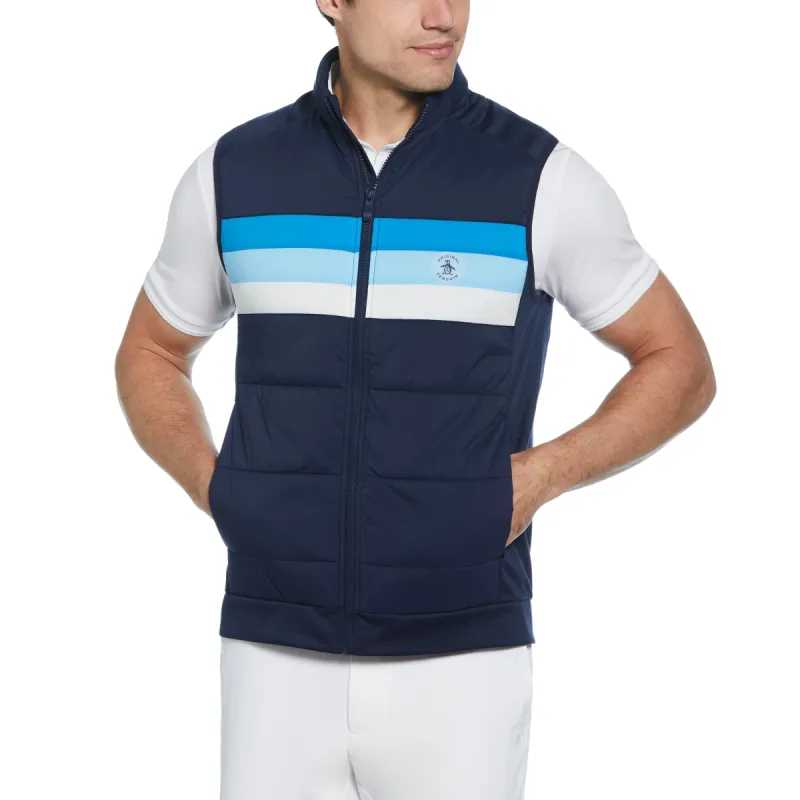 Retro Color Block Insulated Full Zip Golf Vest sold by Original Penguin