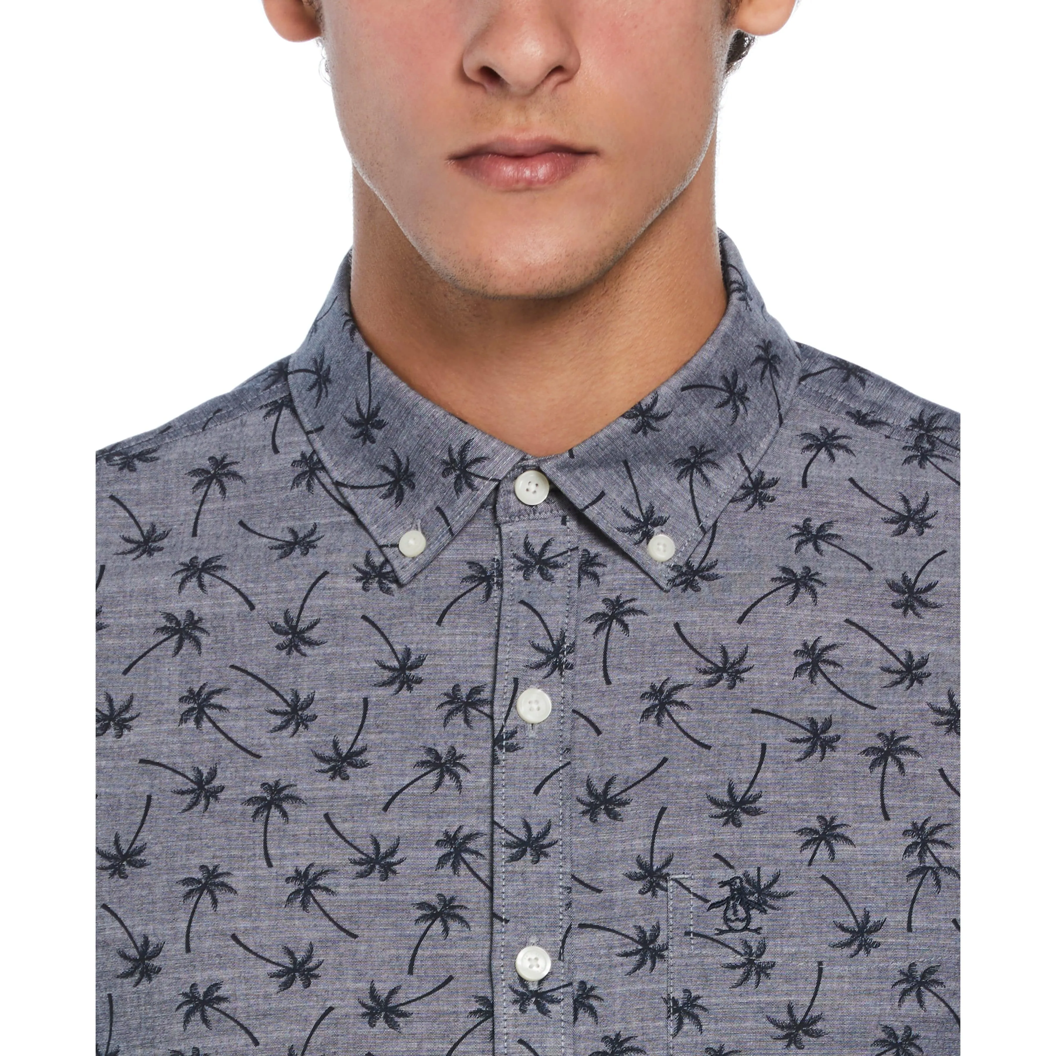 Cotton Chambray Palm Shirt sold by Original Penguin product image thumbnail 3