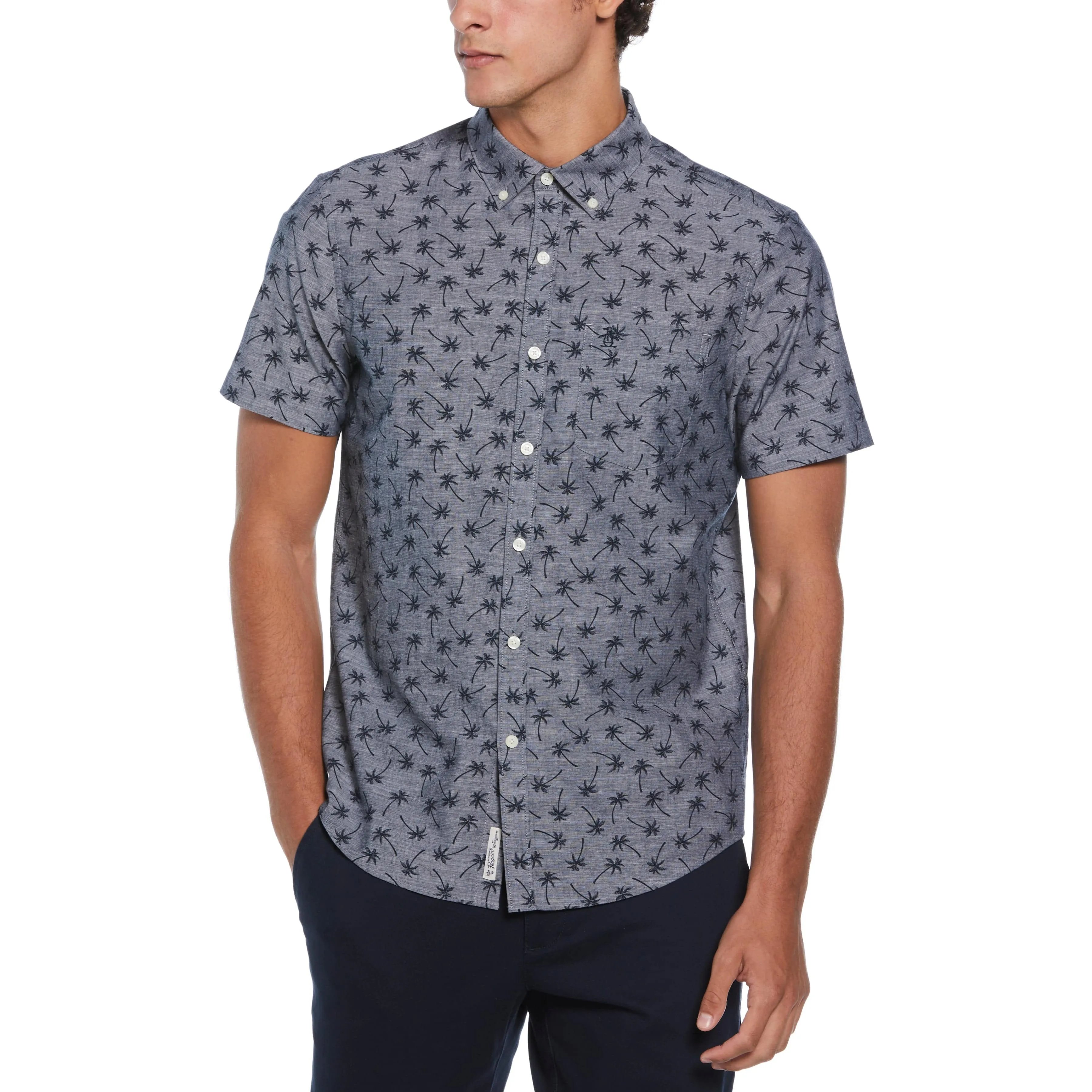 Cotton Chambray Palm Shirt sold by Original Penguin