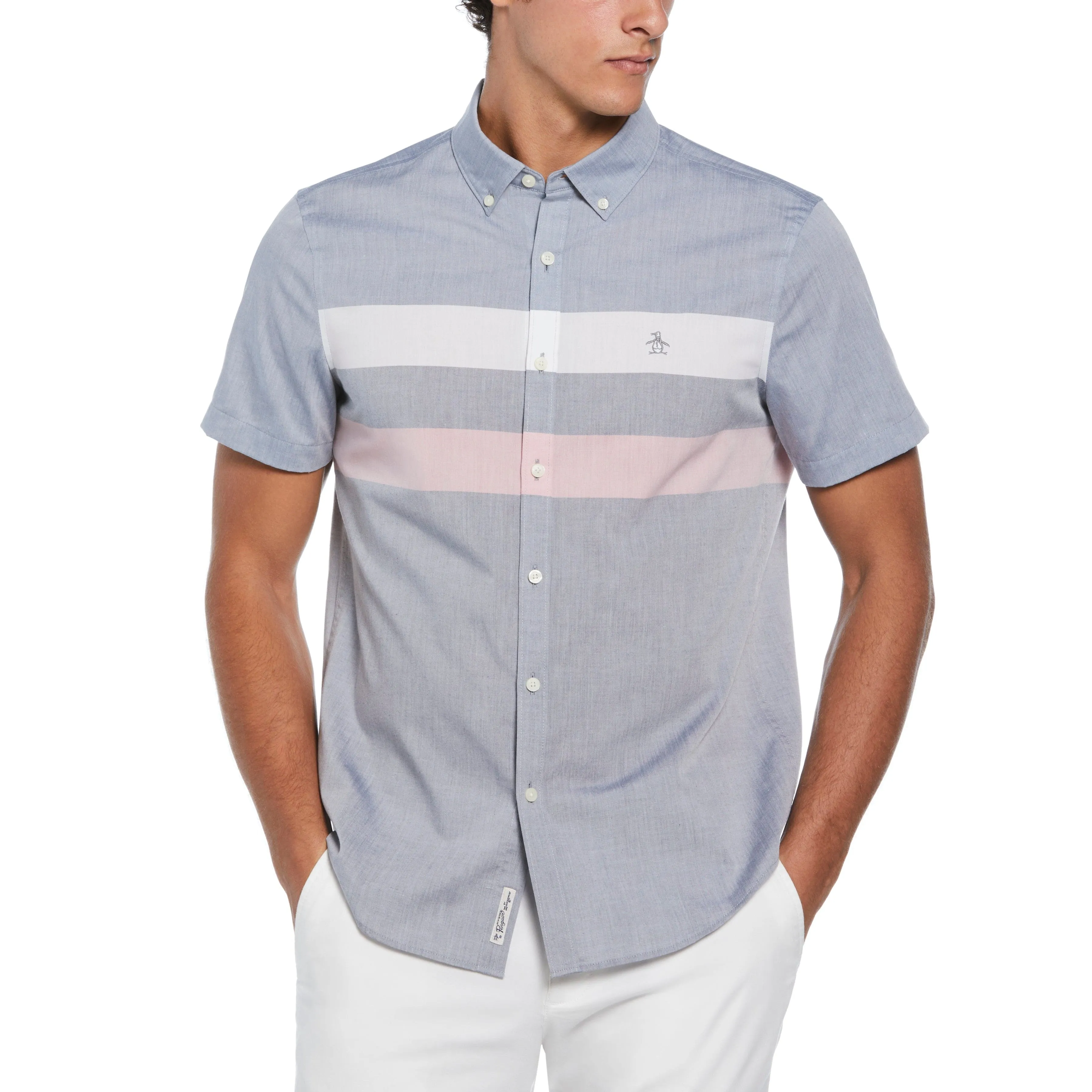 Poplin Chest Stripe Shirt sold by Original Penguin