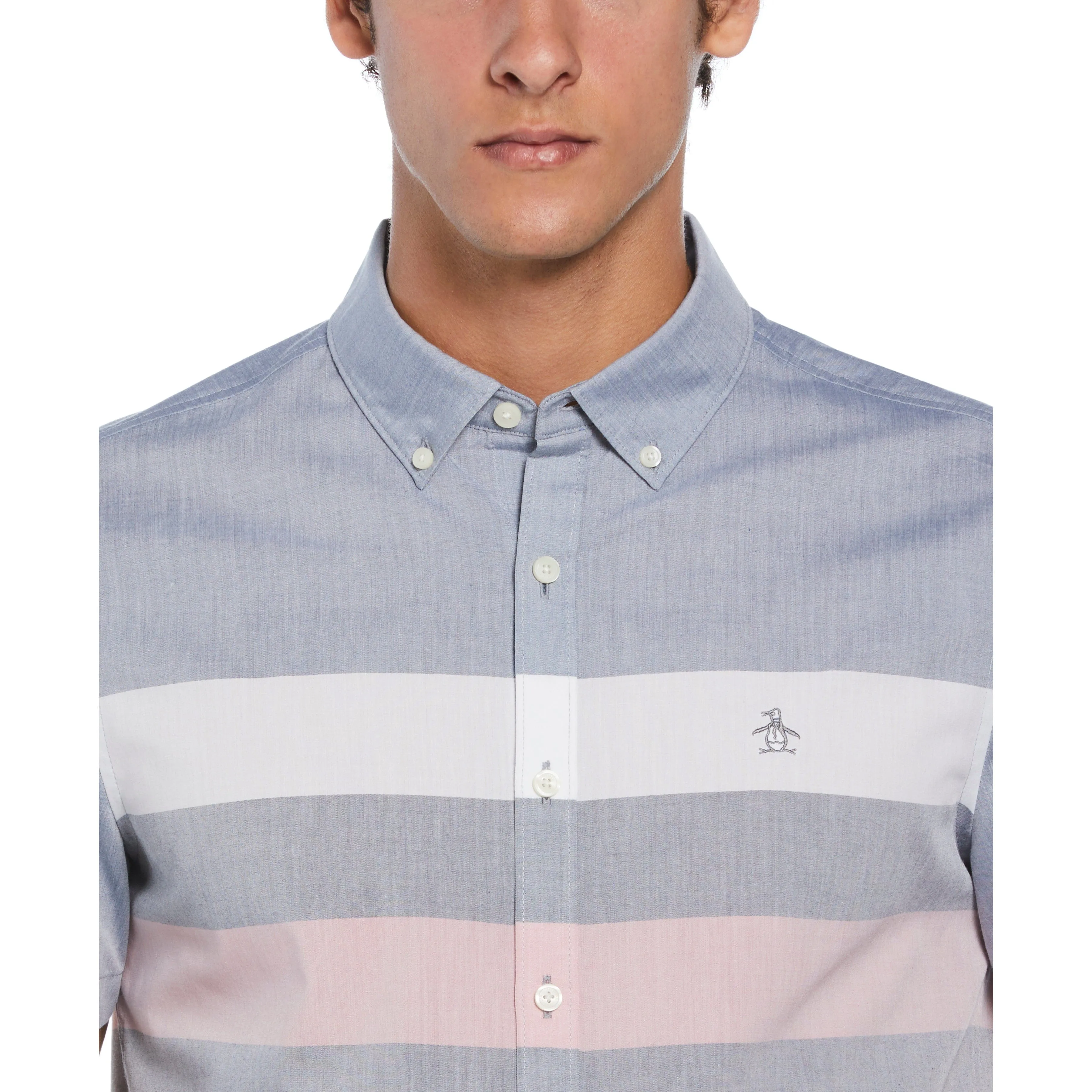 Poplin Chest Stripe Shirt sold by Original Penguin product image thumbnail 3
