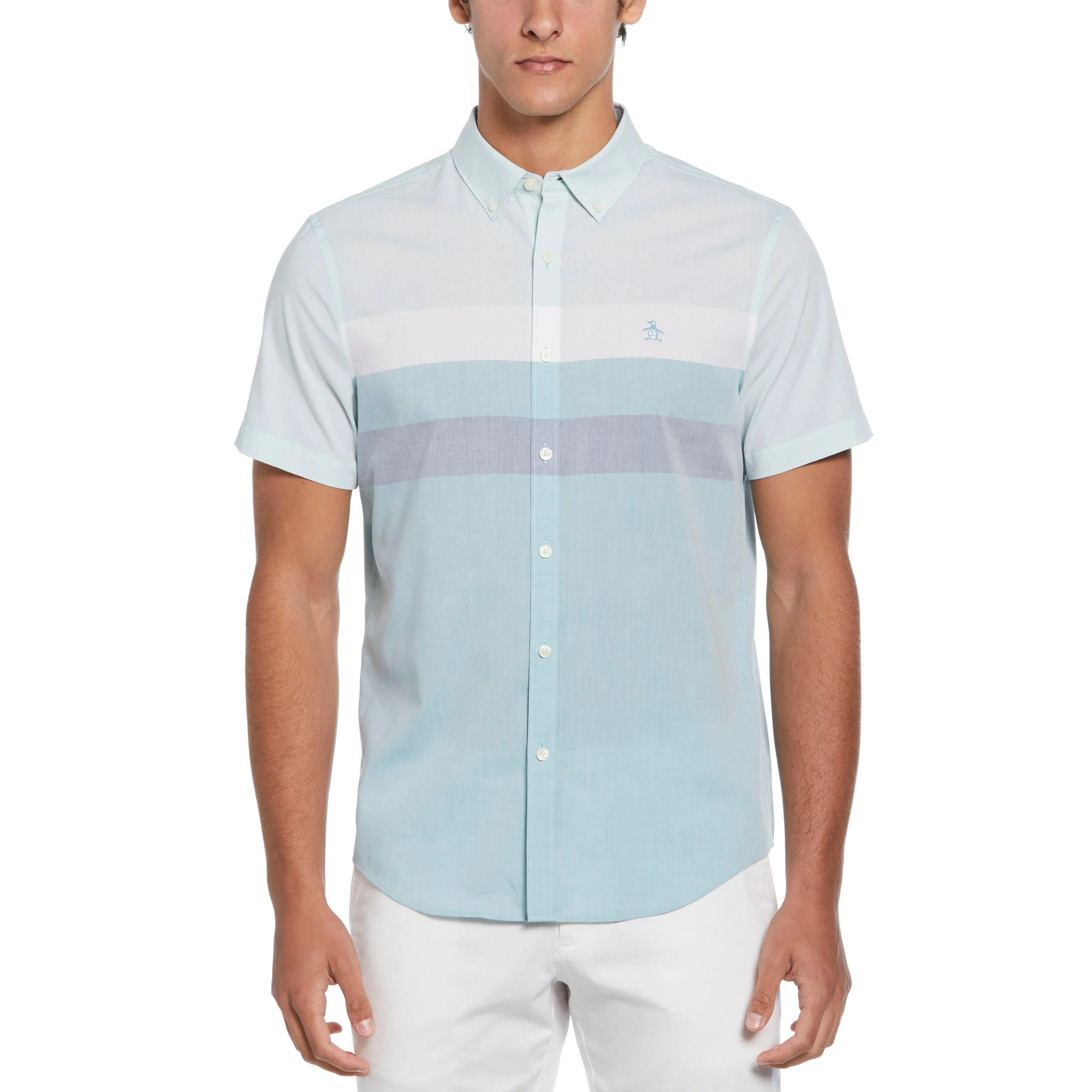 Poplin Chest Stripe Shirt sold by Original Penguin