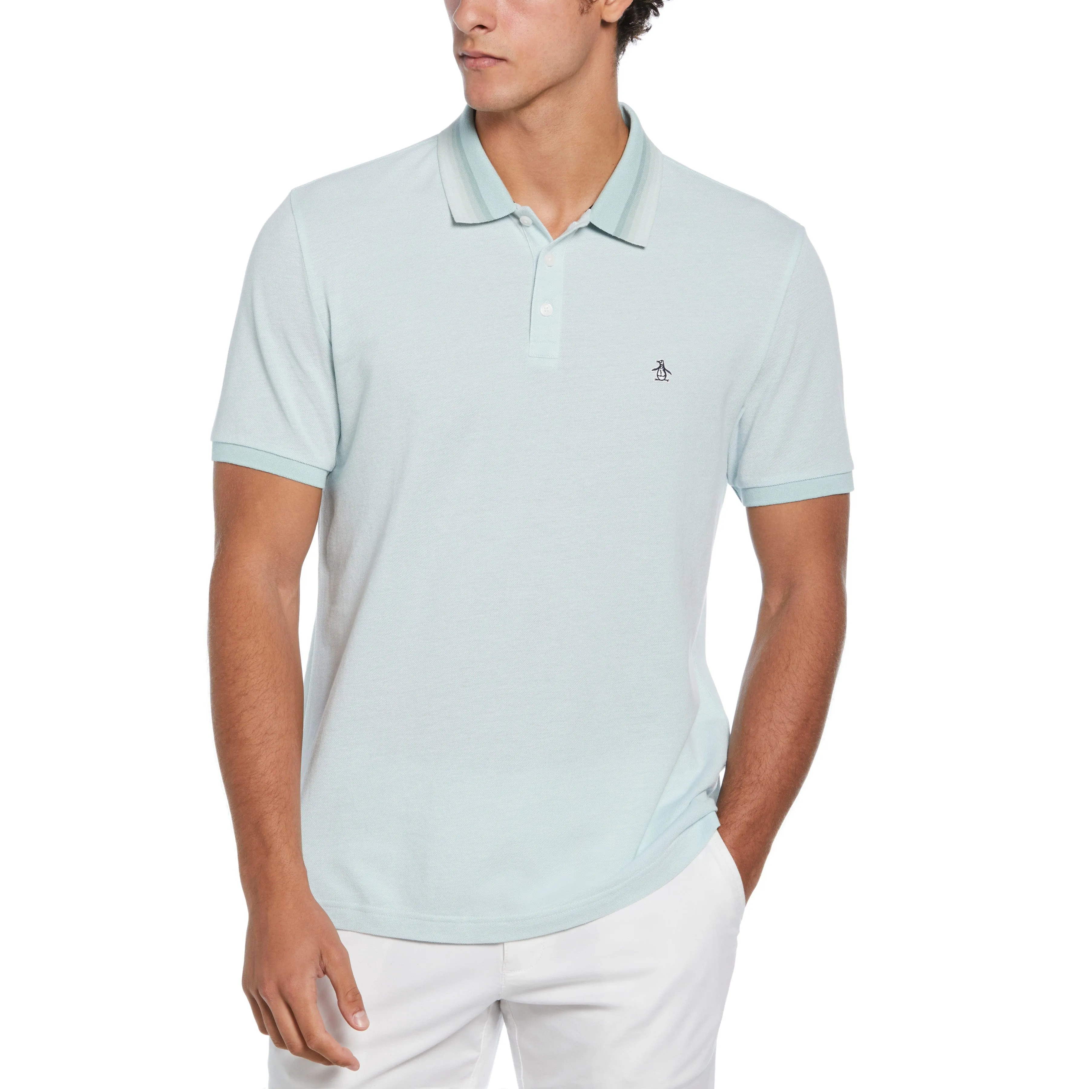 Pique Polo with Tipping sold by Original Penguin