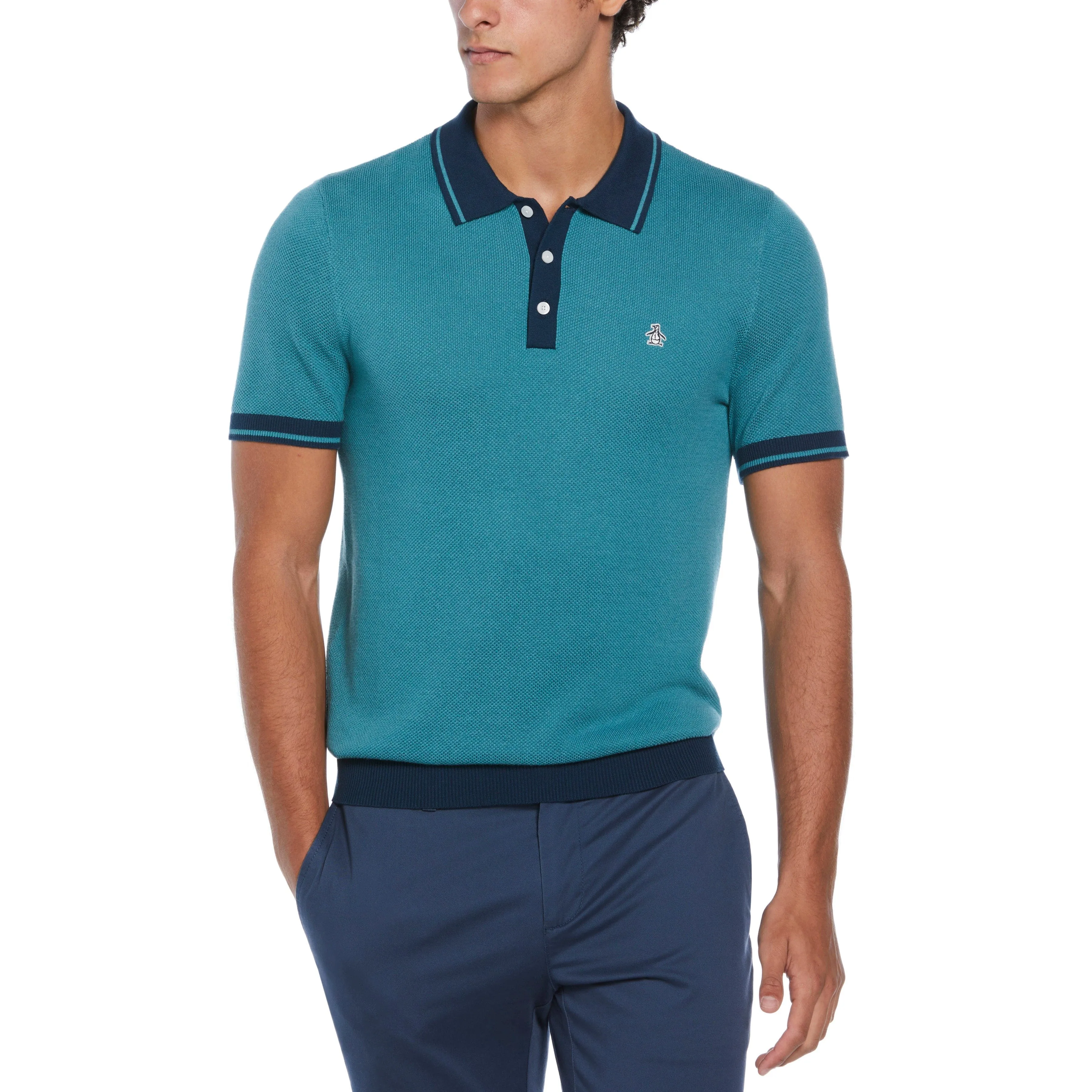 Cotton Honeycomb Sweater Polo sold by Original Penguin
