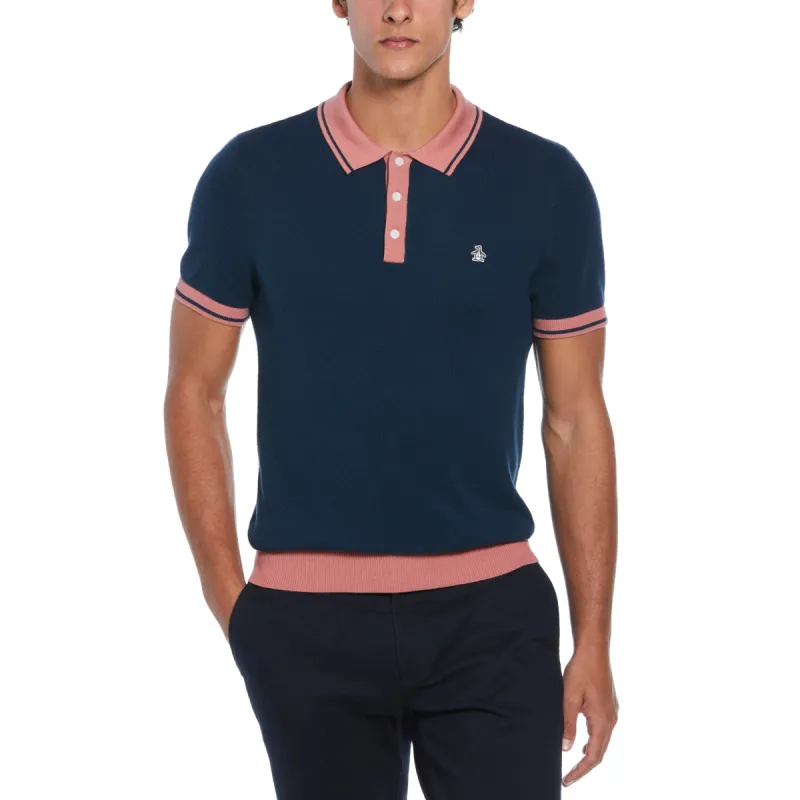 Cotton Honeycomb Sweater Polo sold by Original Penguin
