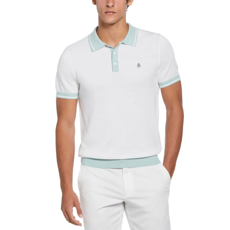 Cotton Honeycomb Sweater Polo sold by Original Penguin