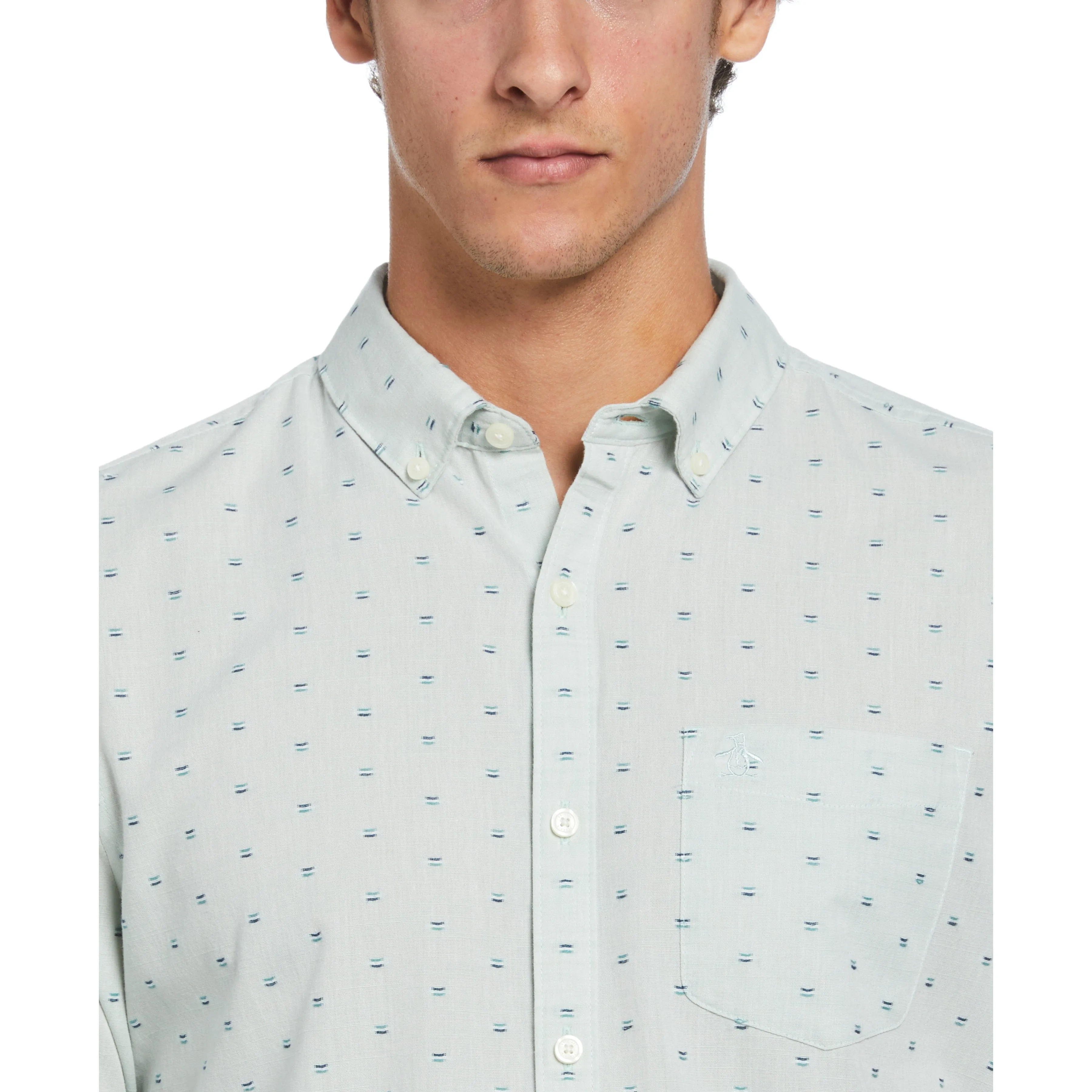 Long Sleeve Chambray Dobby Shirt sold by Original Penguin product image thumbnail 3