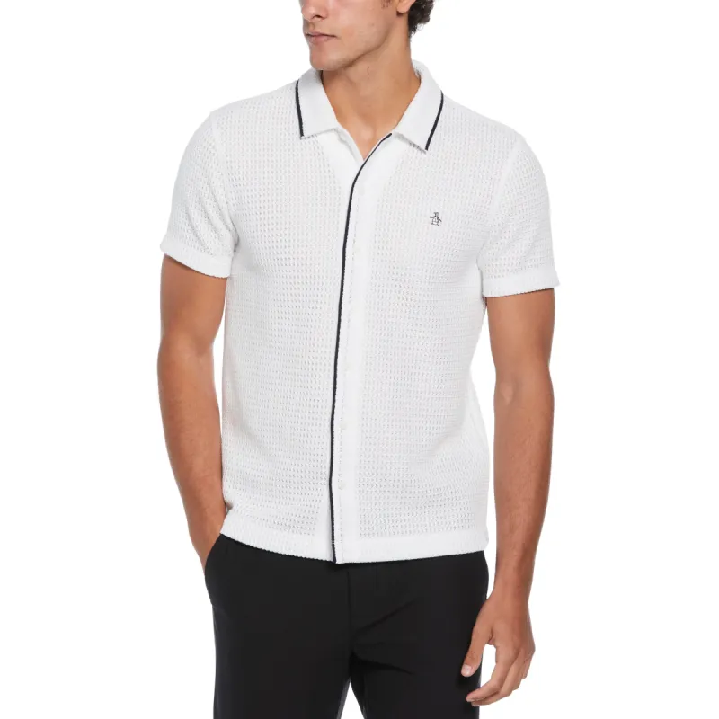 Button Front Textured Earl Polo sold by Original Penguin