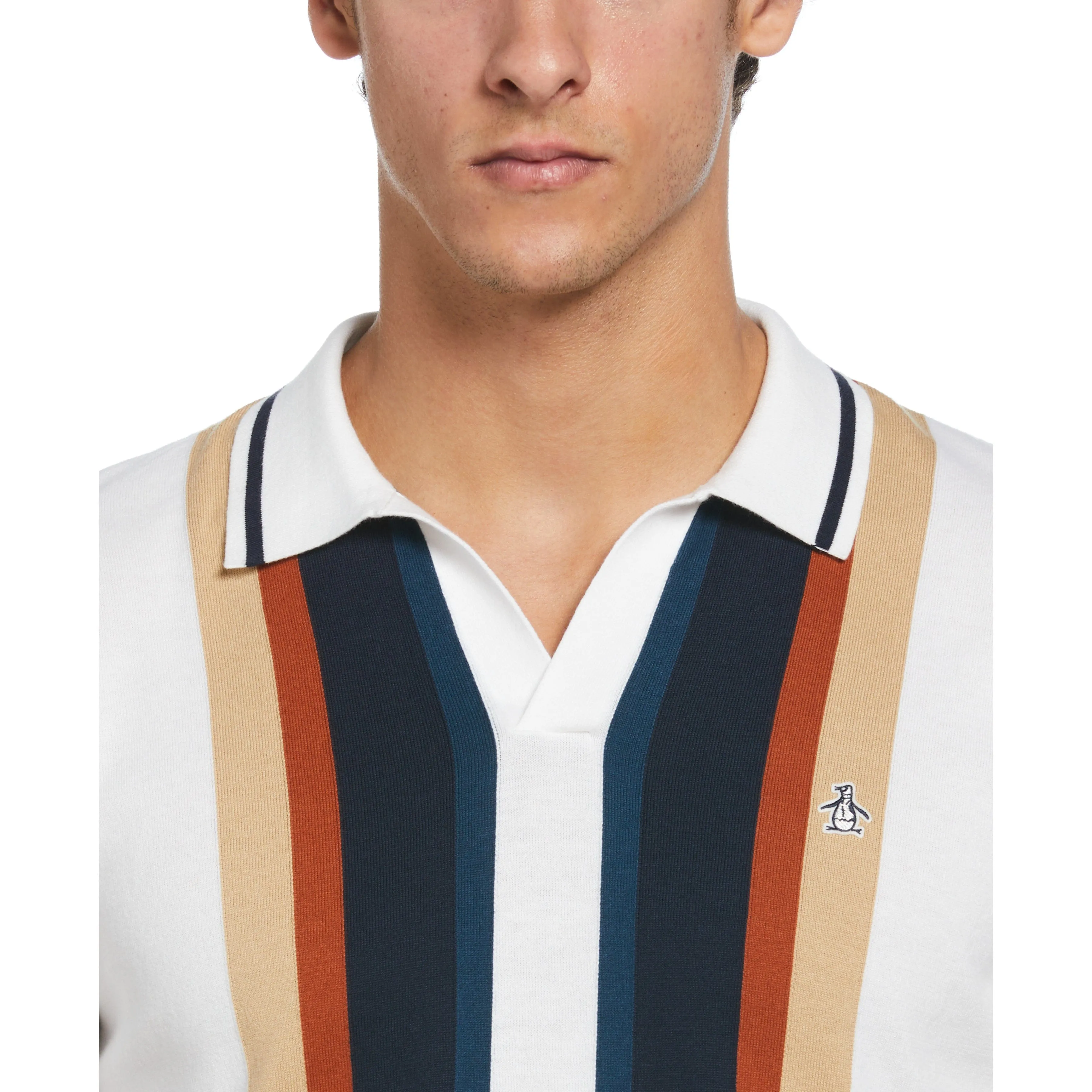 Vertical Stripe Johnny Collar Sweater Polo sold by Original Penguin product image thumbnail 3
