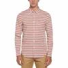 Long Sleeve Eco Chambray Stretch Plaid Shirt sold by Original Penguin