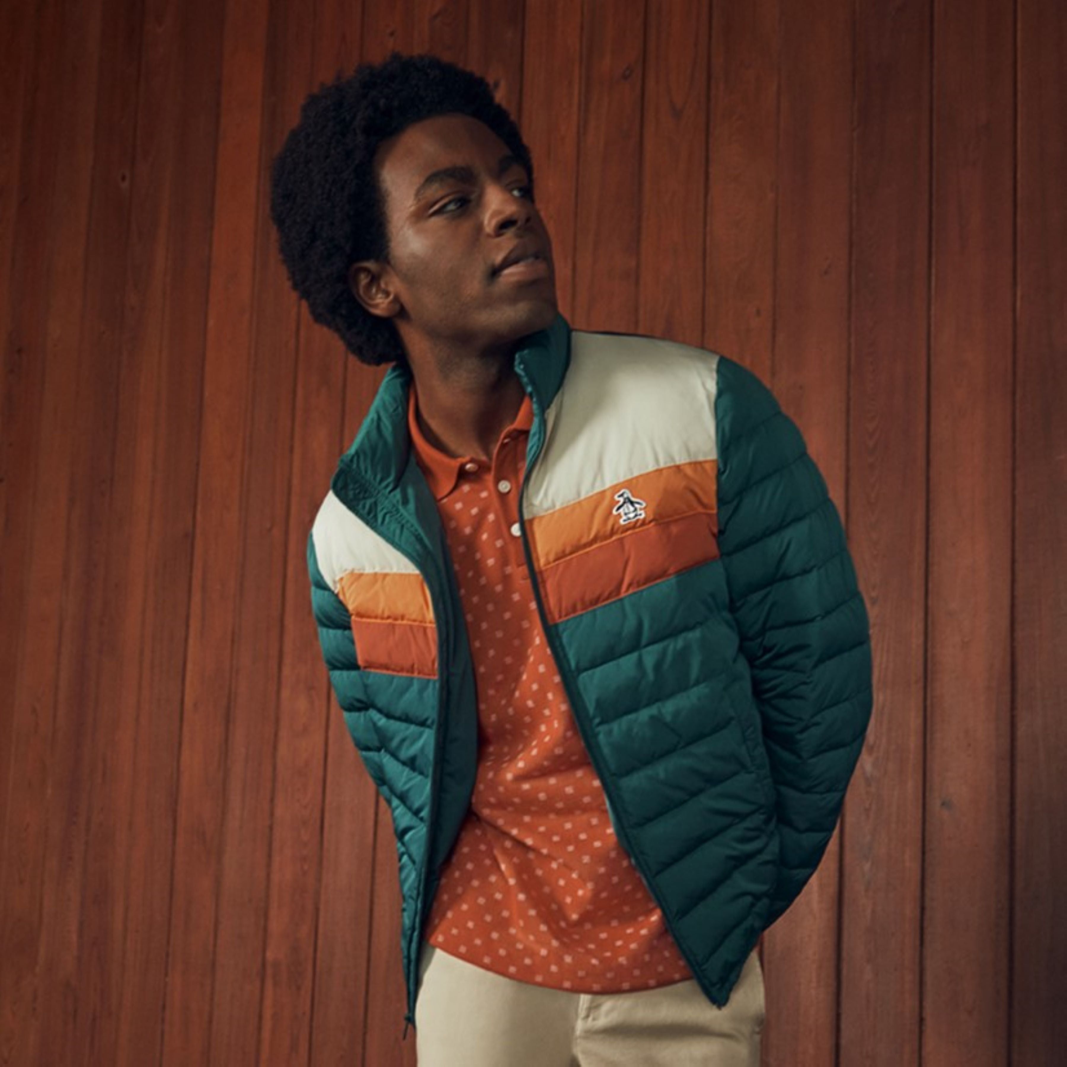 Lightweight Color Block Puffer Jacket sold by Original Penguin product image thumbnail 2