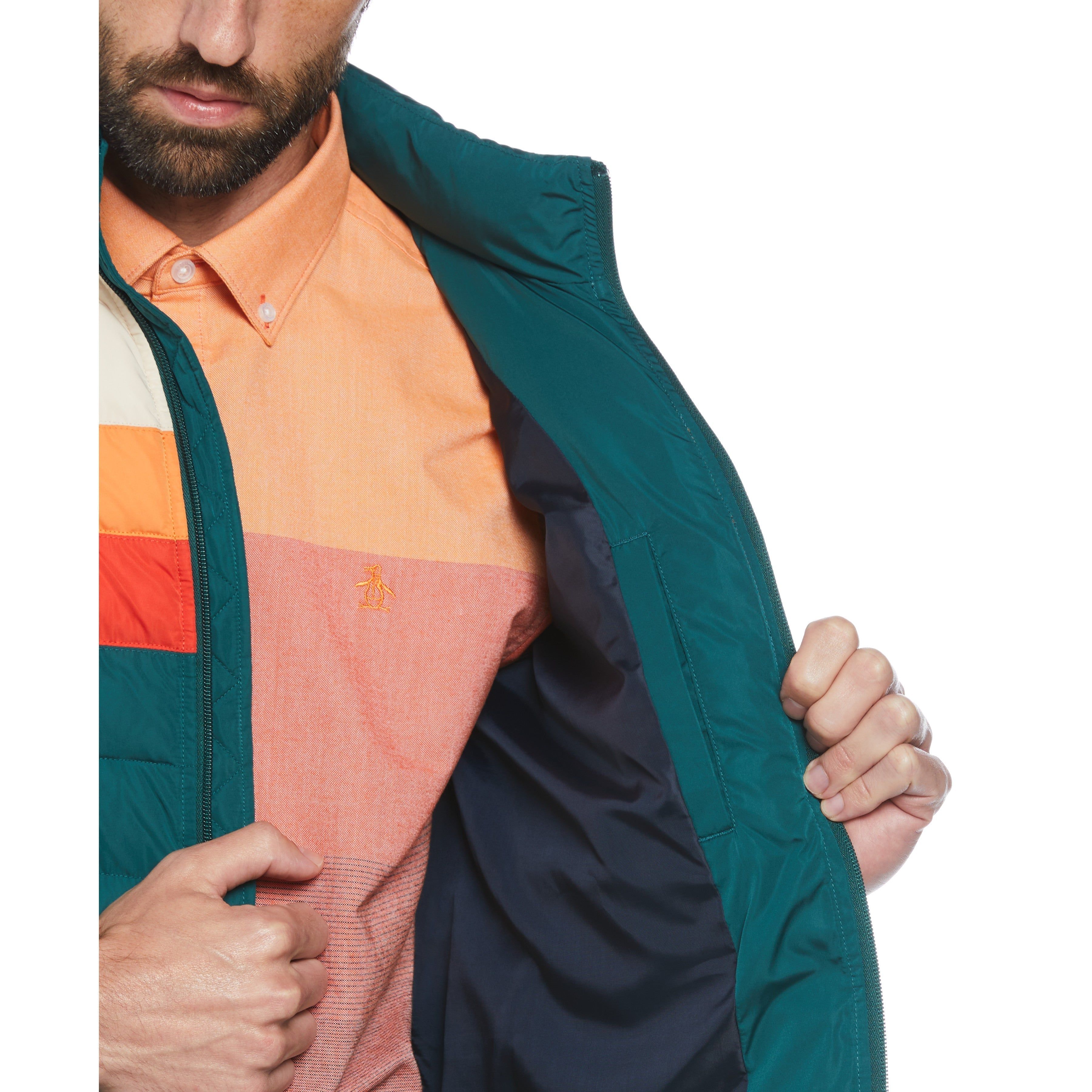 Lightweight Color Block Puffer Jacket sold by Original Penguin product image thumbnail 5