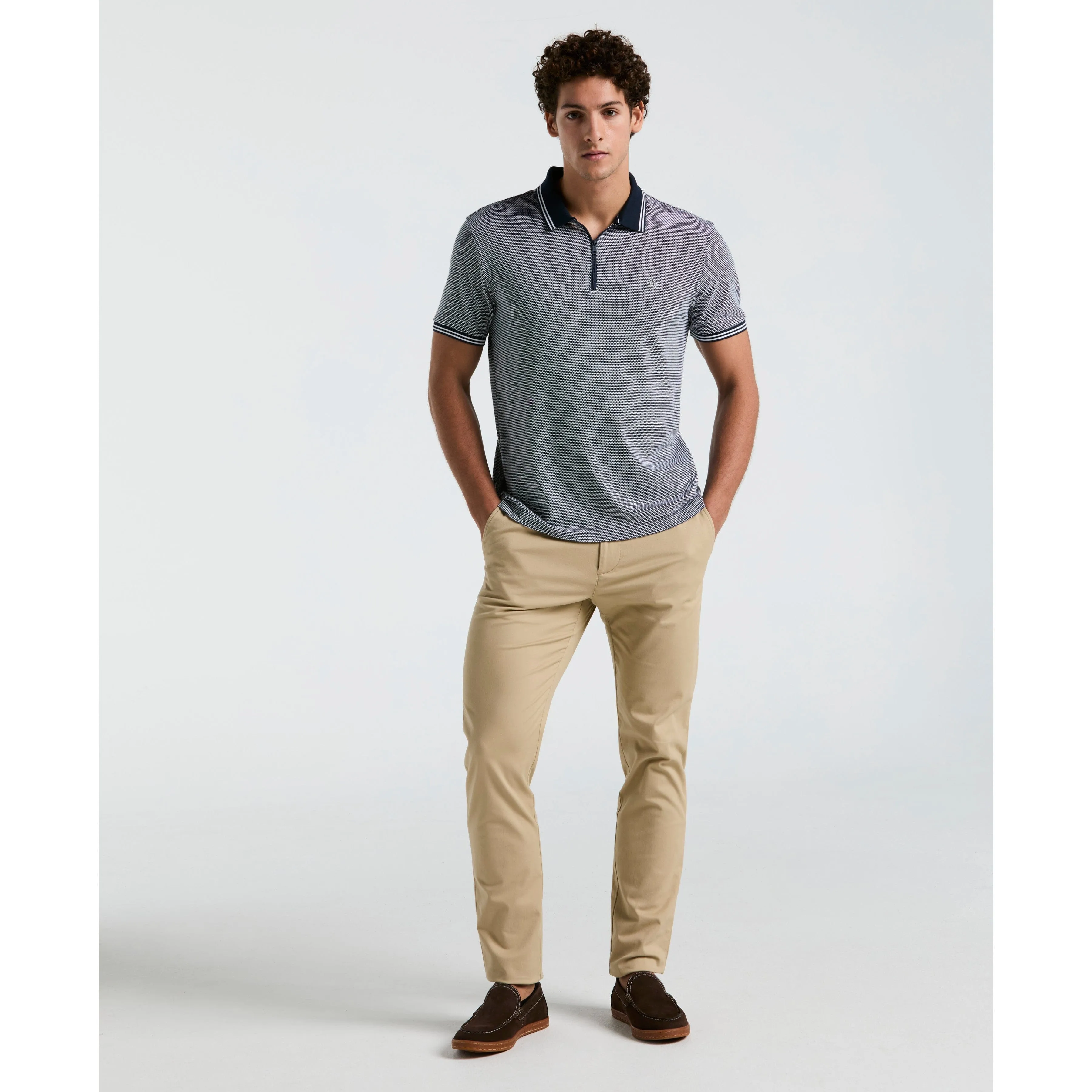 Jacquard Tipped 1/4 Zip Polo sold by Original Penguin product image thumbnail 4