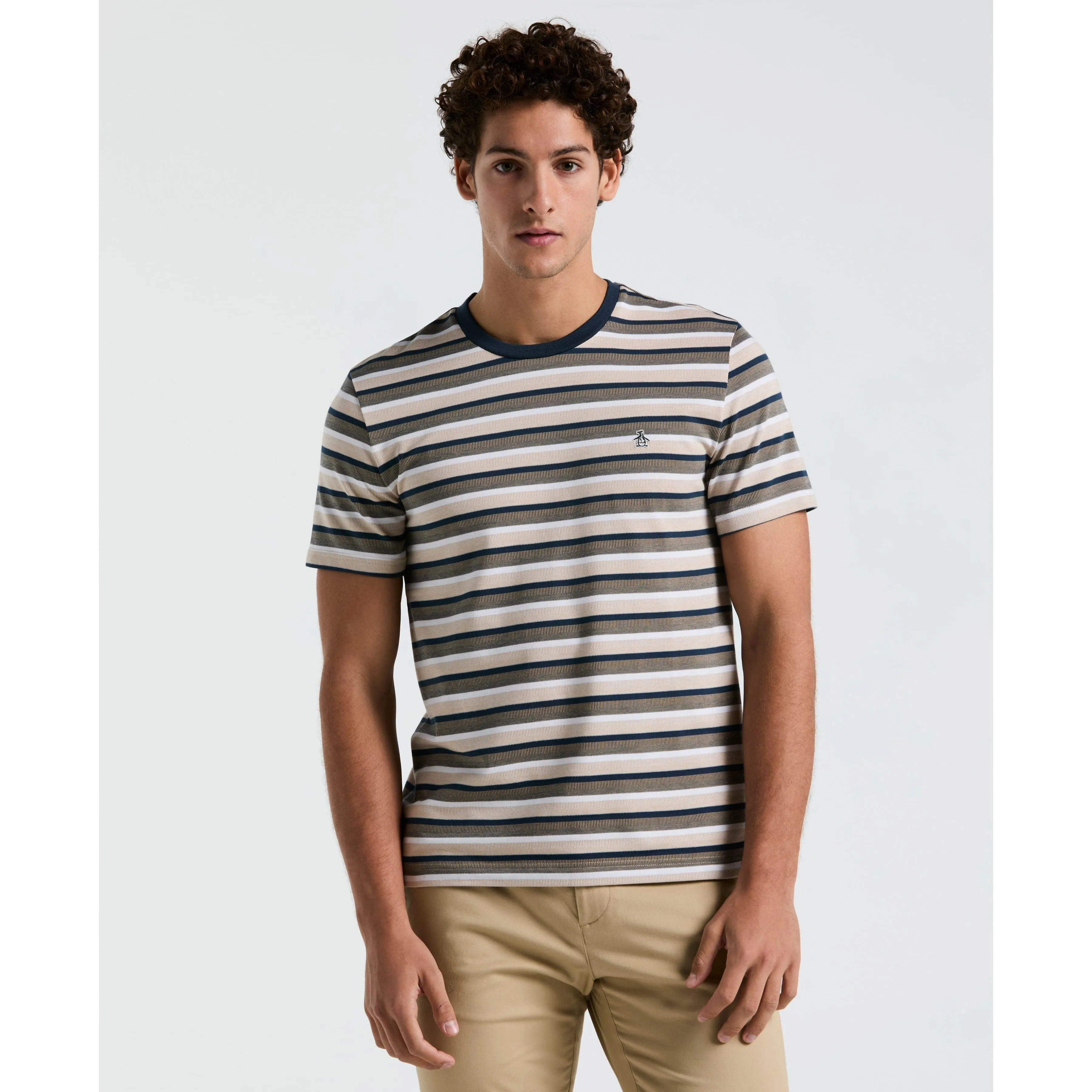 Jacquard Stripe Tee sold by Original Penguin