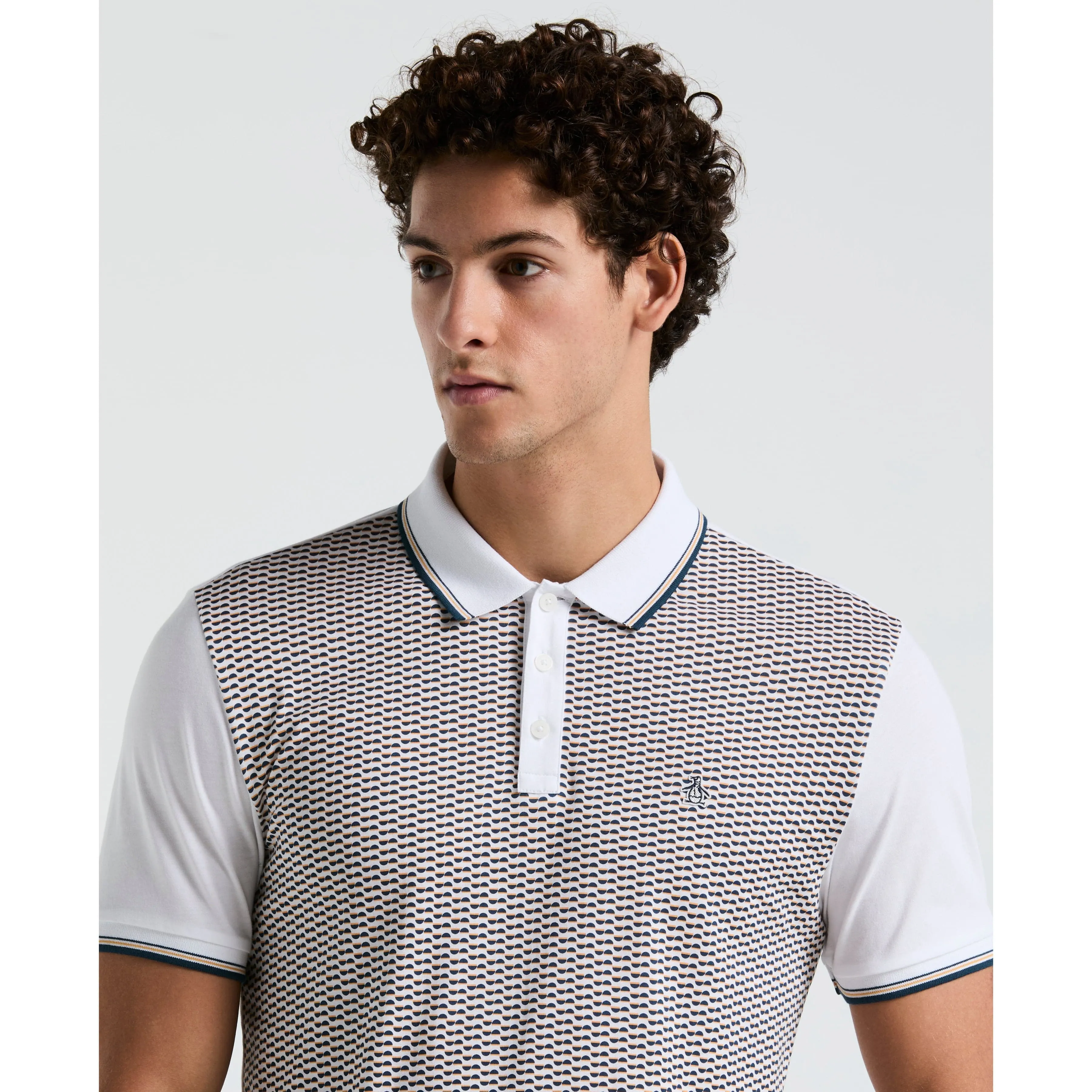 Geo Print Front Tipped Polo sold by Original Penguin product image thumbnail 3