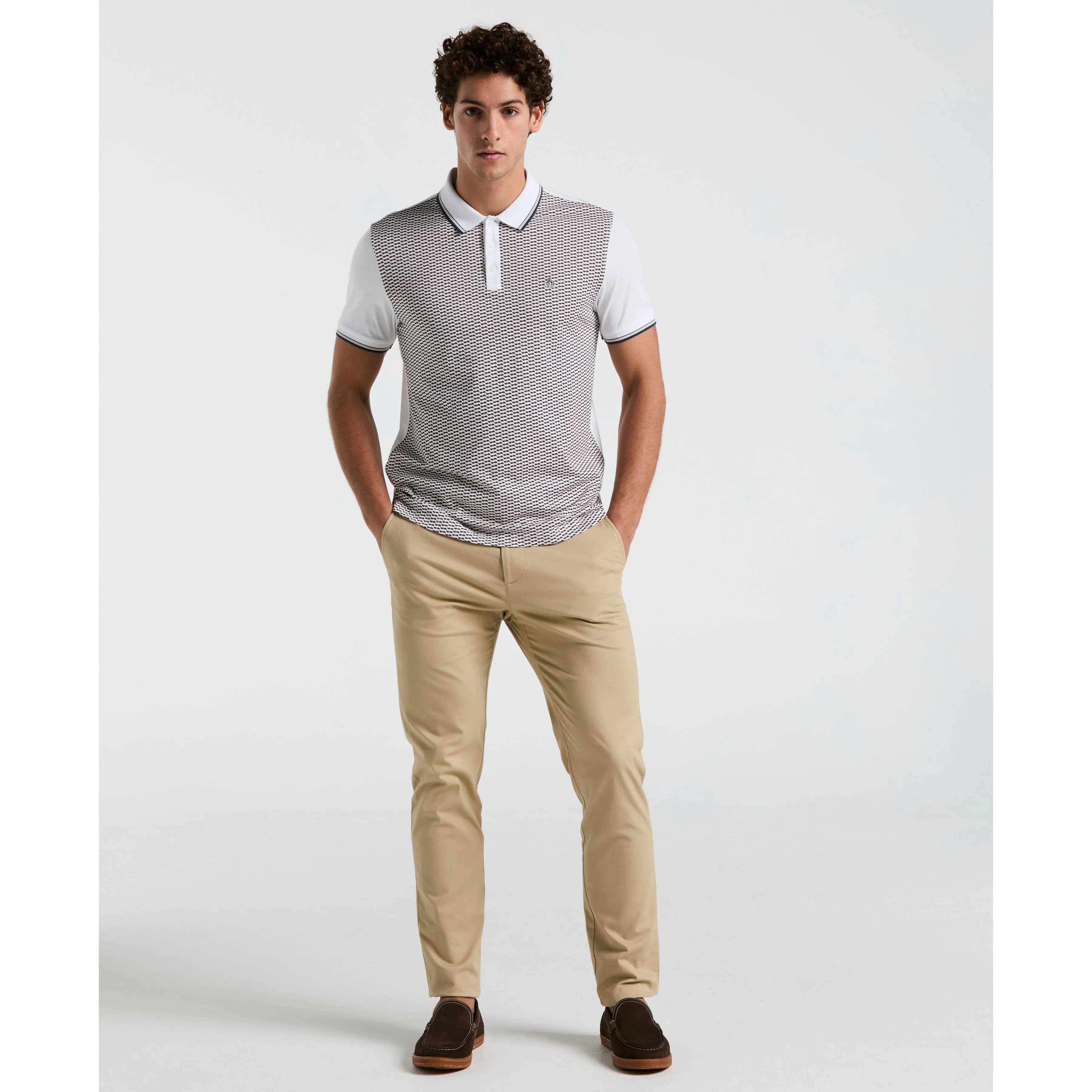 Geo Print Front Tipped Polo sold by Original Penguin product image thumbnail 4