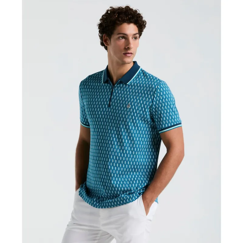 Tipped Jacquard Geo Polo sold by Original Penguin