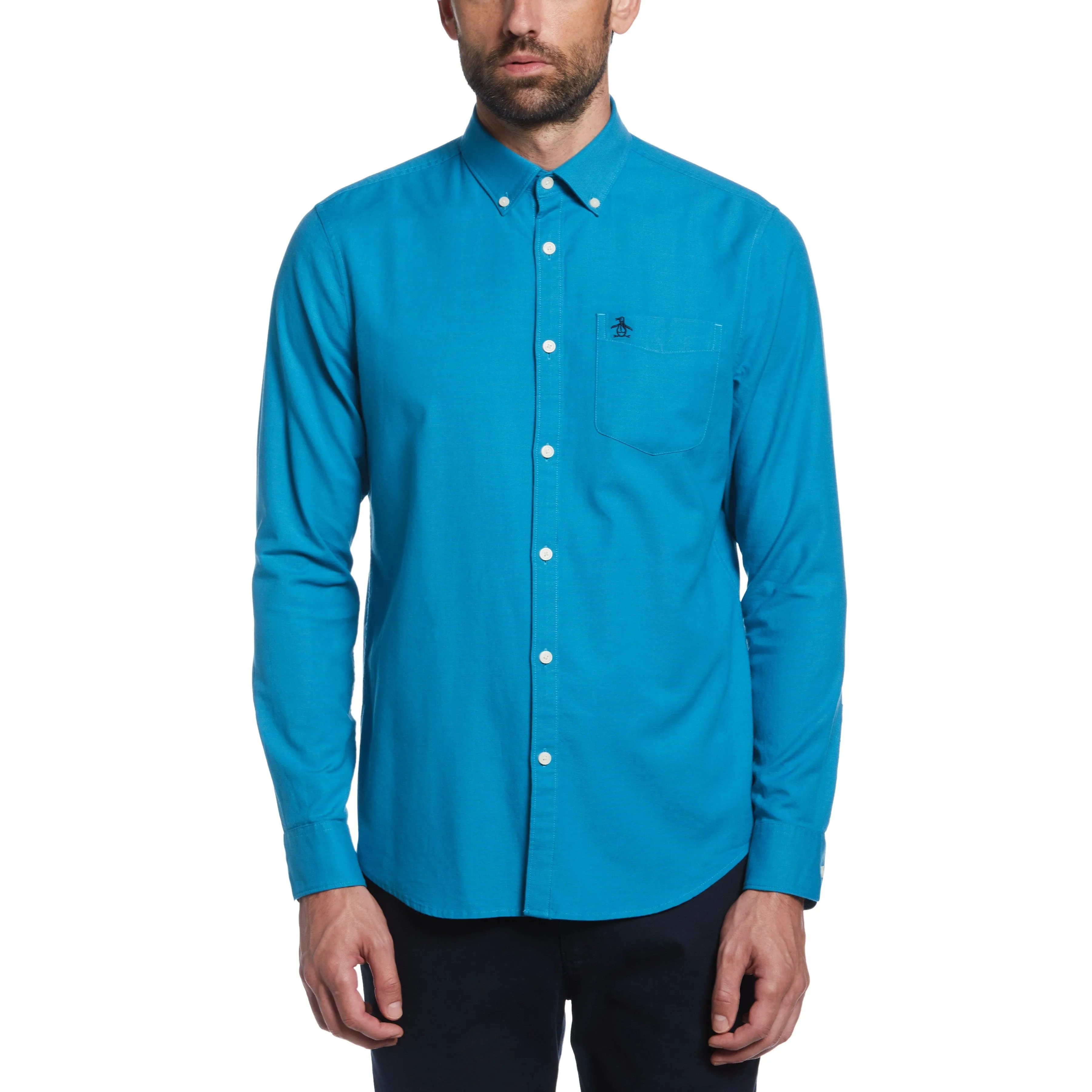 EcoVero™ Oxford Stretch Shirt sold by Original Penguin