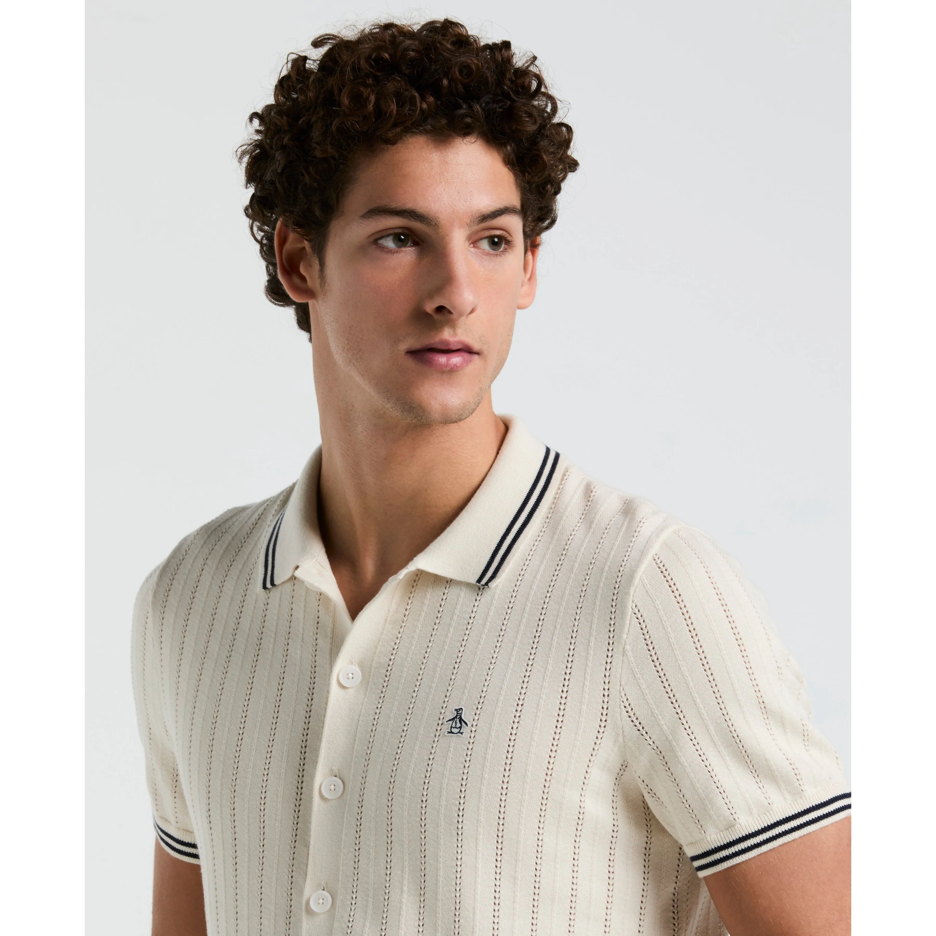 Drop Needle Button Sweater Polo sold by Original Penguin product image thumbnail 3