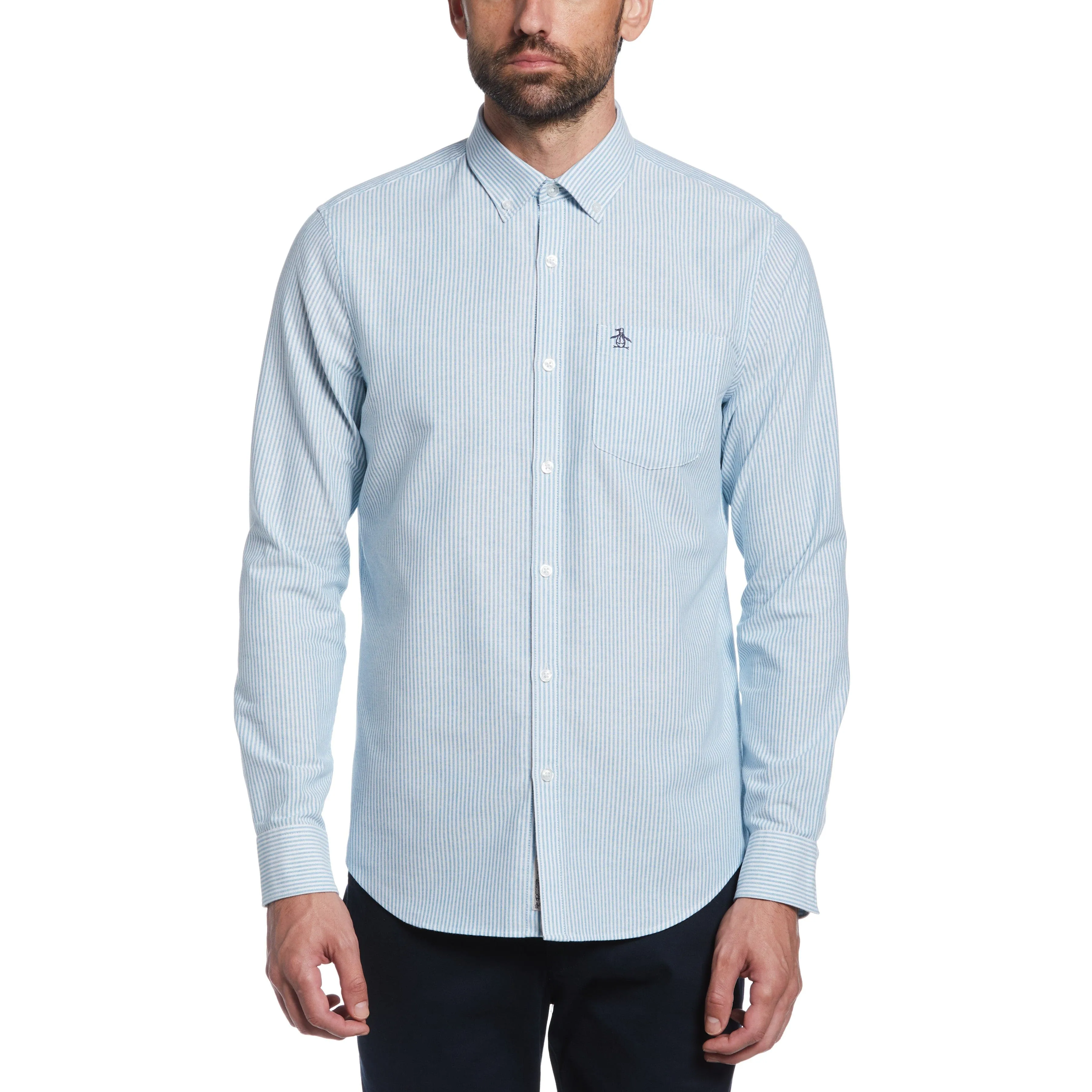 Oxford Long Sleeve Stripe Shirt sold by Original Penguin
